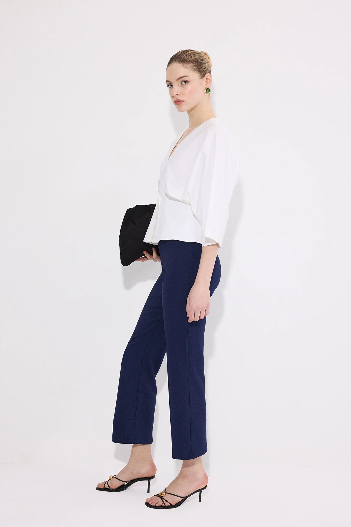 ELASTIC WAISTED CREPE TROUSERS - Image 2