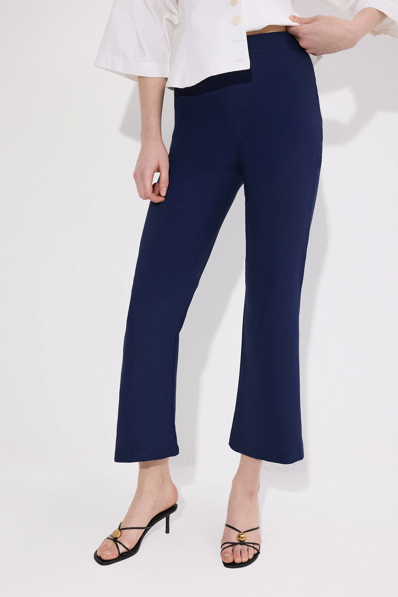 ELASTIC WAISTED CREPE TROUSERS - Image 4
