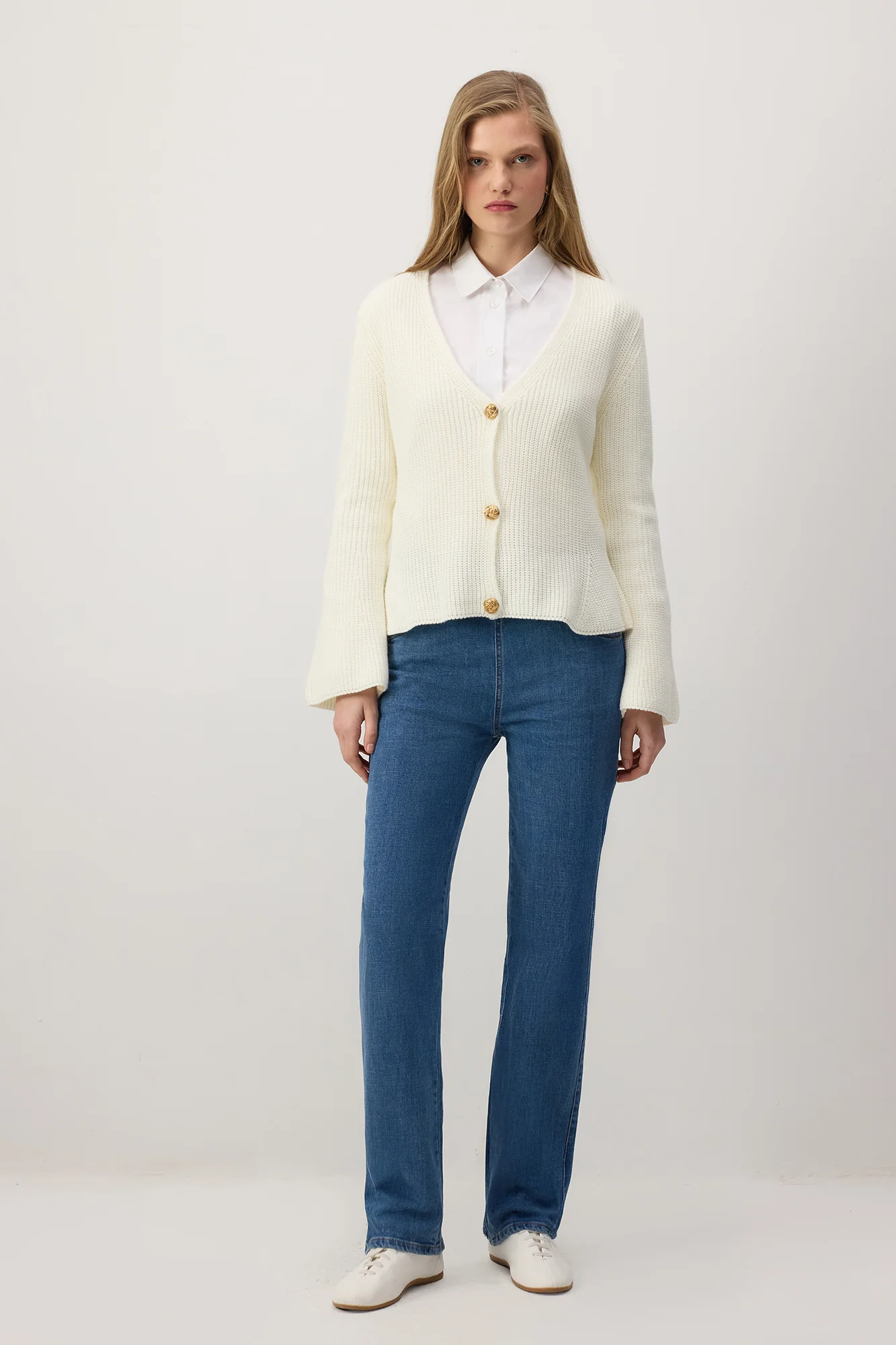 ELASTICATED WAIST DENIM TROUSERS - Image 7