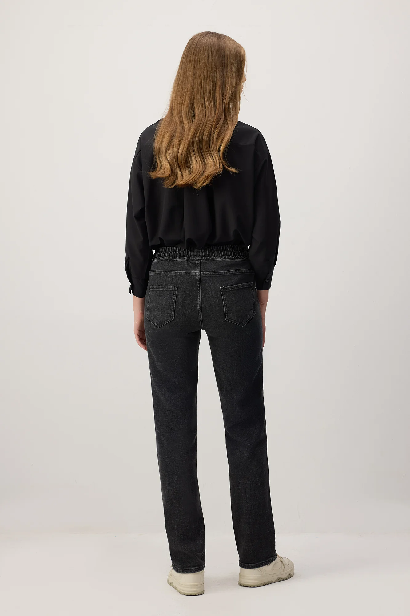 ELASTICATED WAIST DENIM TROUSERS - Image 5