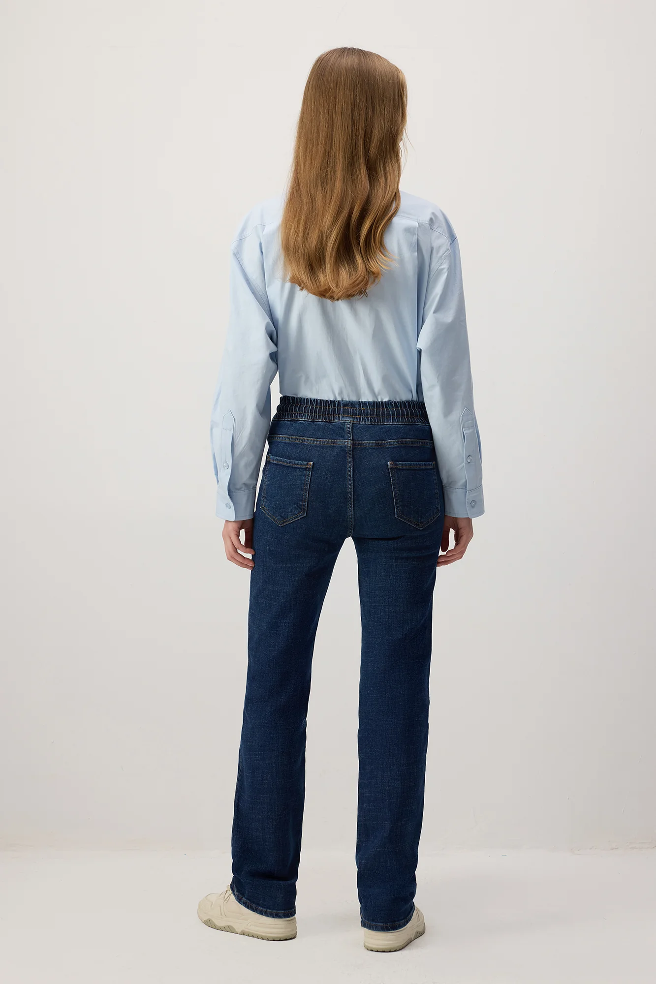 ELASTICATED WAIST DENIM TROUSERS - Image 5