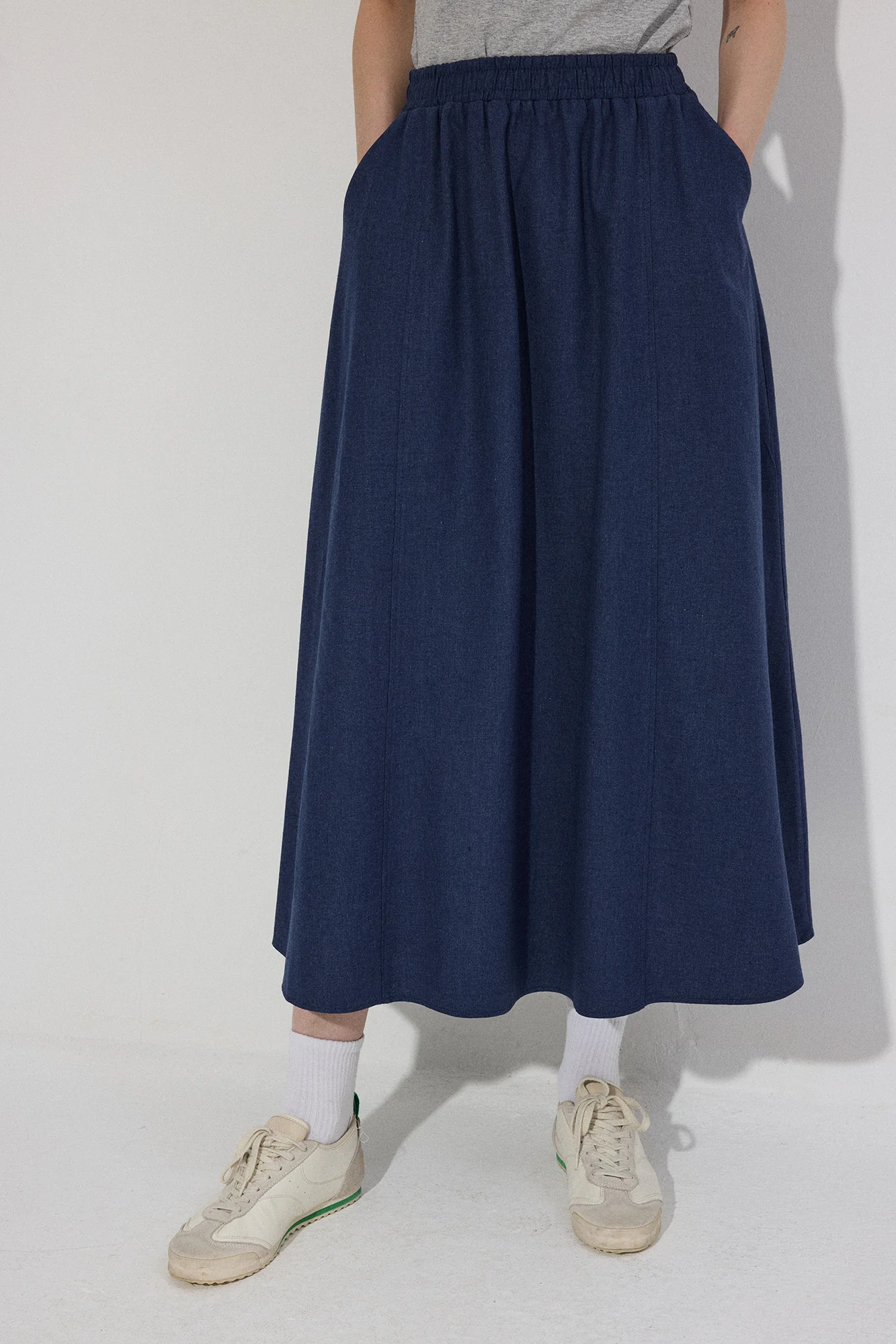 ELASTICATED WAIST LINEN SKIRT - Image 2
