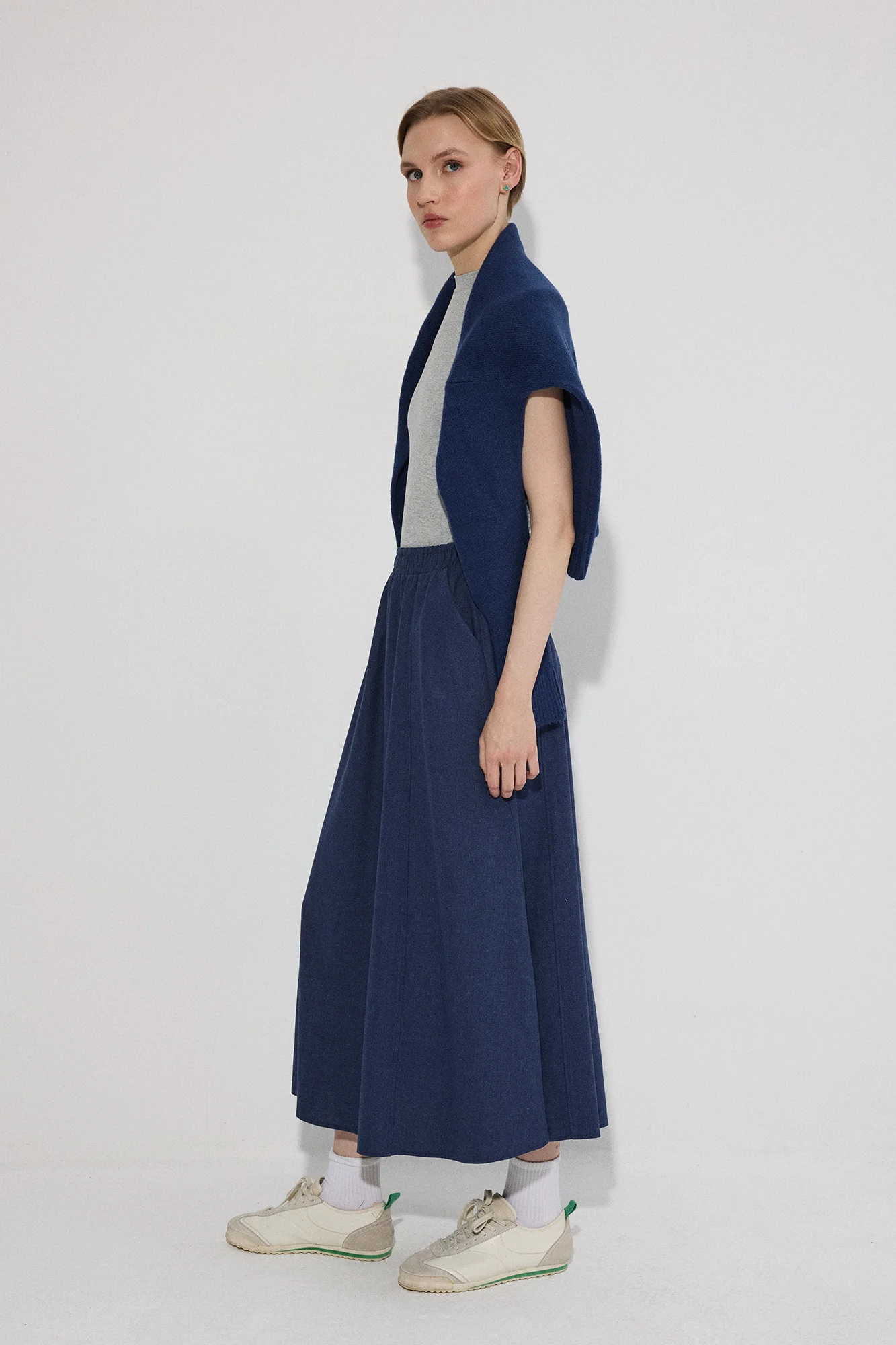 ELASTICATED WAIST LINEN SKIRT - Image 3
