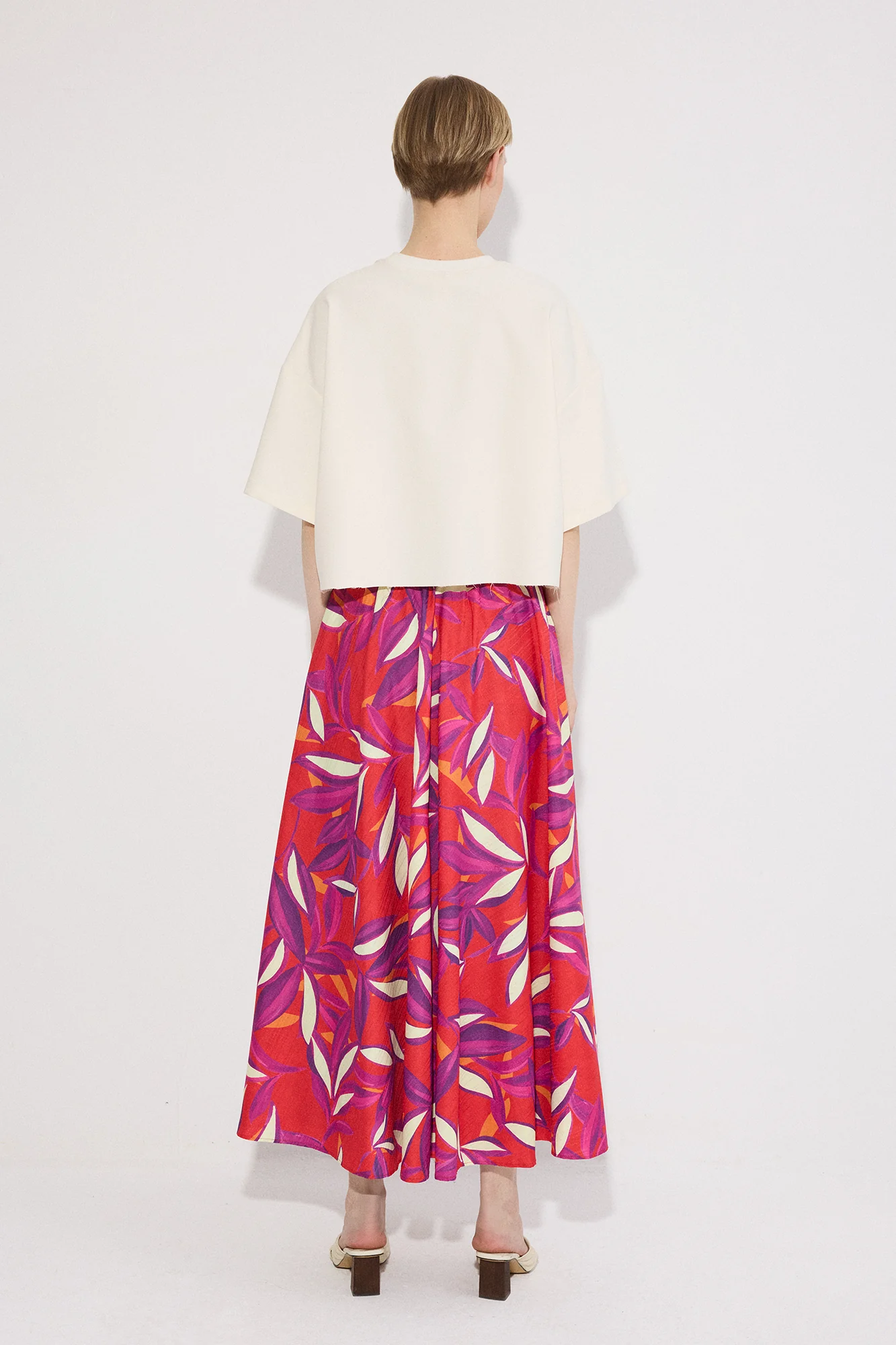 ELASTICATED WAIST PATTERNED DRESS - Image 6