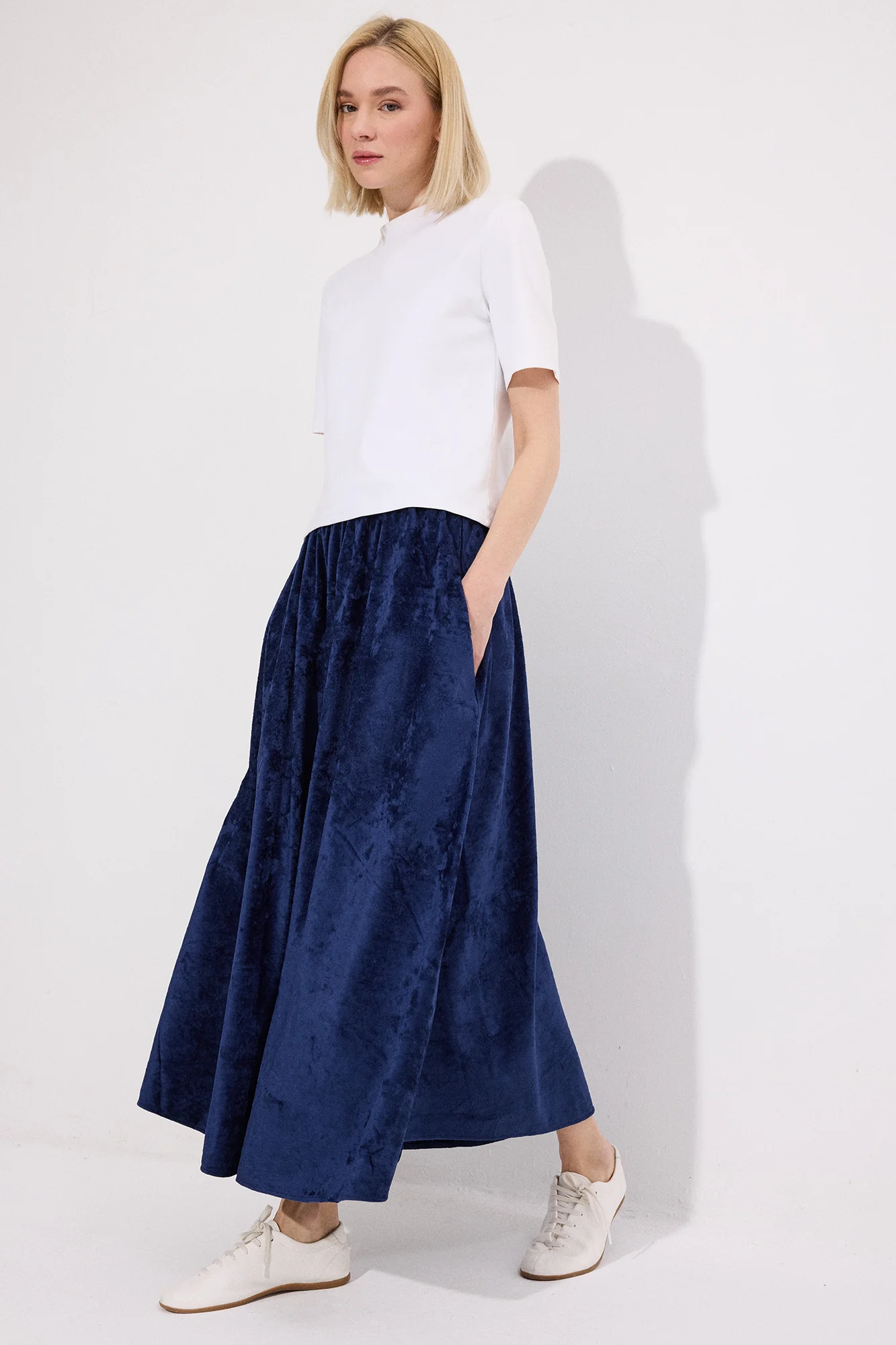 ELASTICATED WAIST SUEDE SKIRT - Image 2