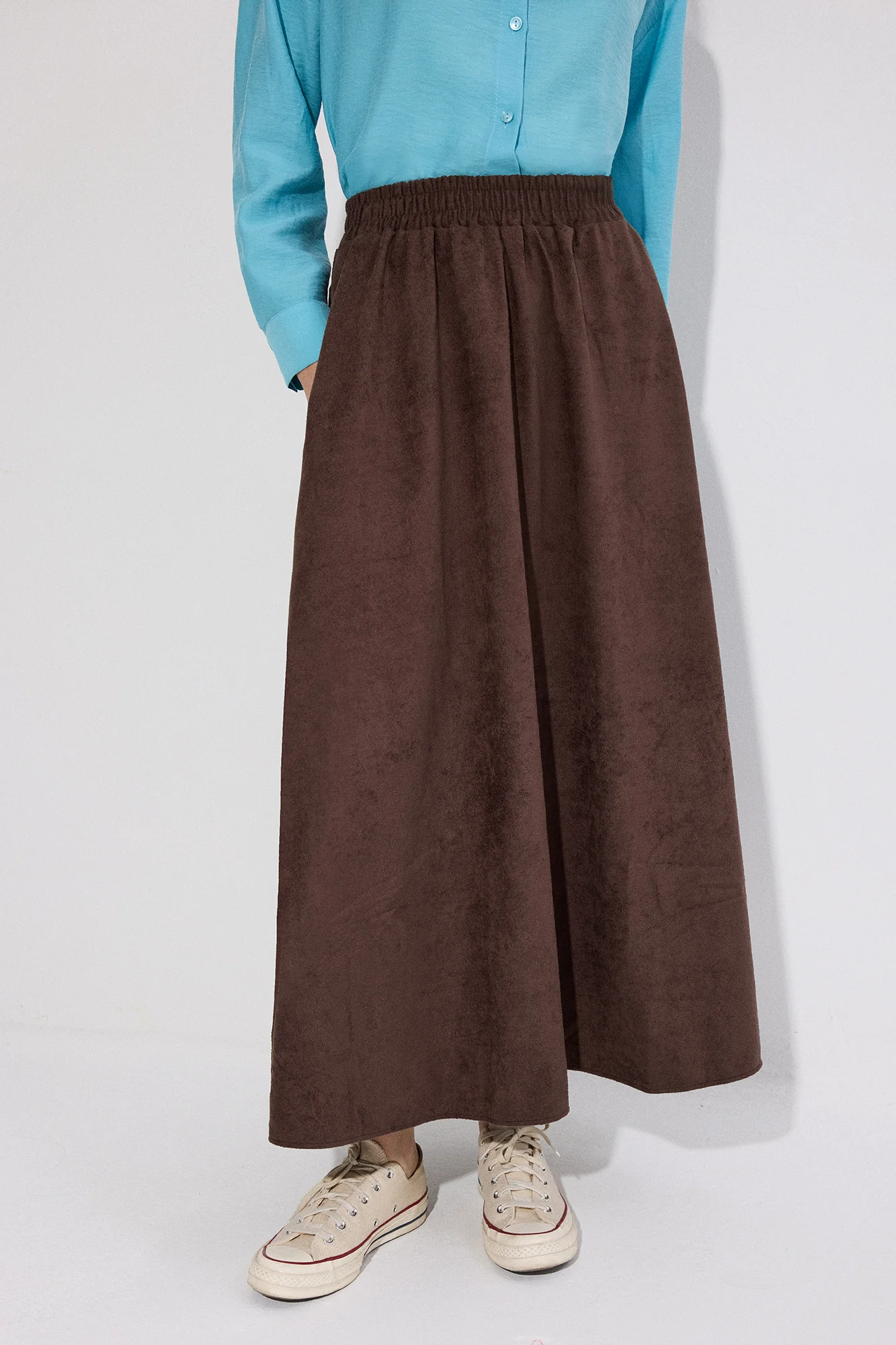 ELASTICATED WAIST SUEDE SKIRT - Image 3