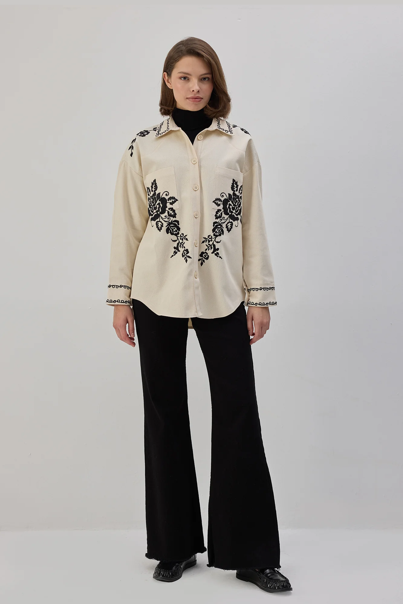 EMBROIDERED GABARDINE SHIRT - Image 3