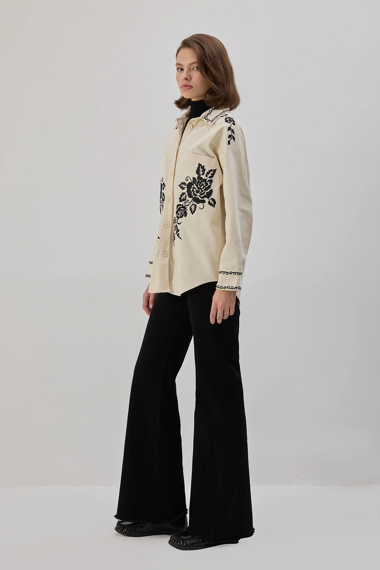 EMBROIDERED GABARDINE SHIRT - Image 4