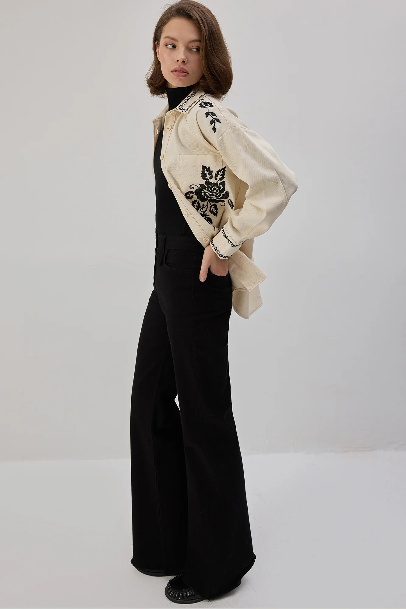 EMBROIDERED GABARDINE SHIRT - Image 6
