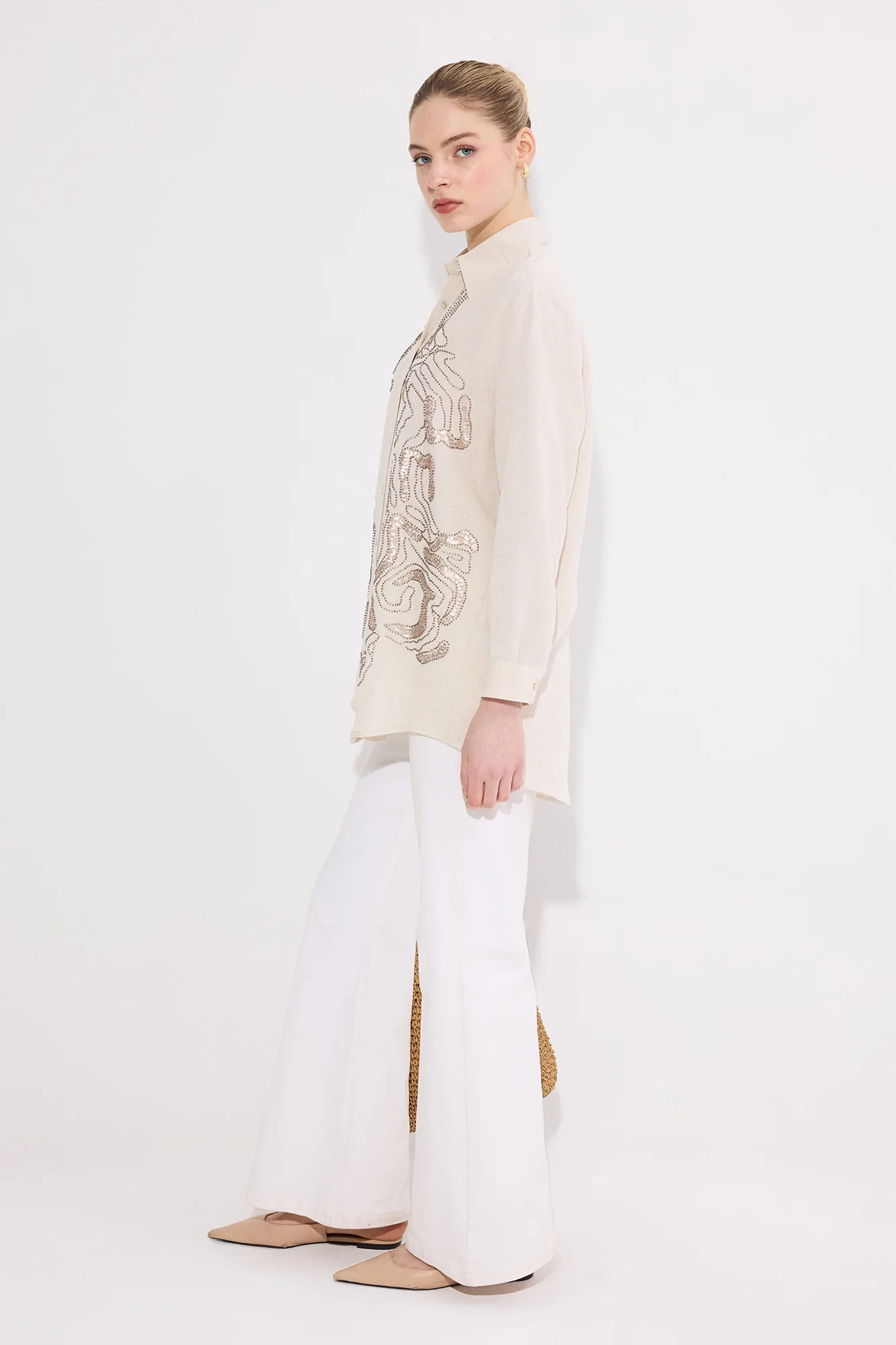 EMBROIDERED LINEN SHIRT - Image 4