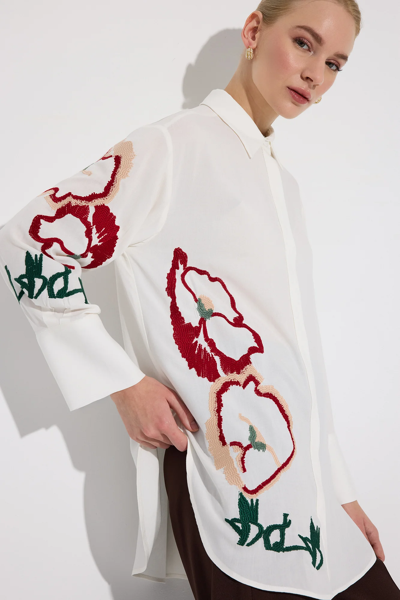EMBROIDERED VISCONE SHIRT - Image 3