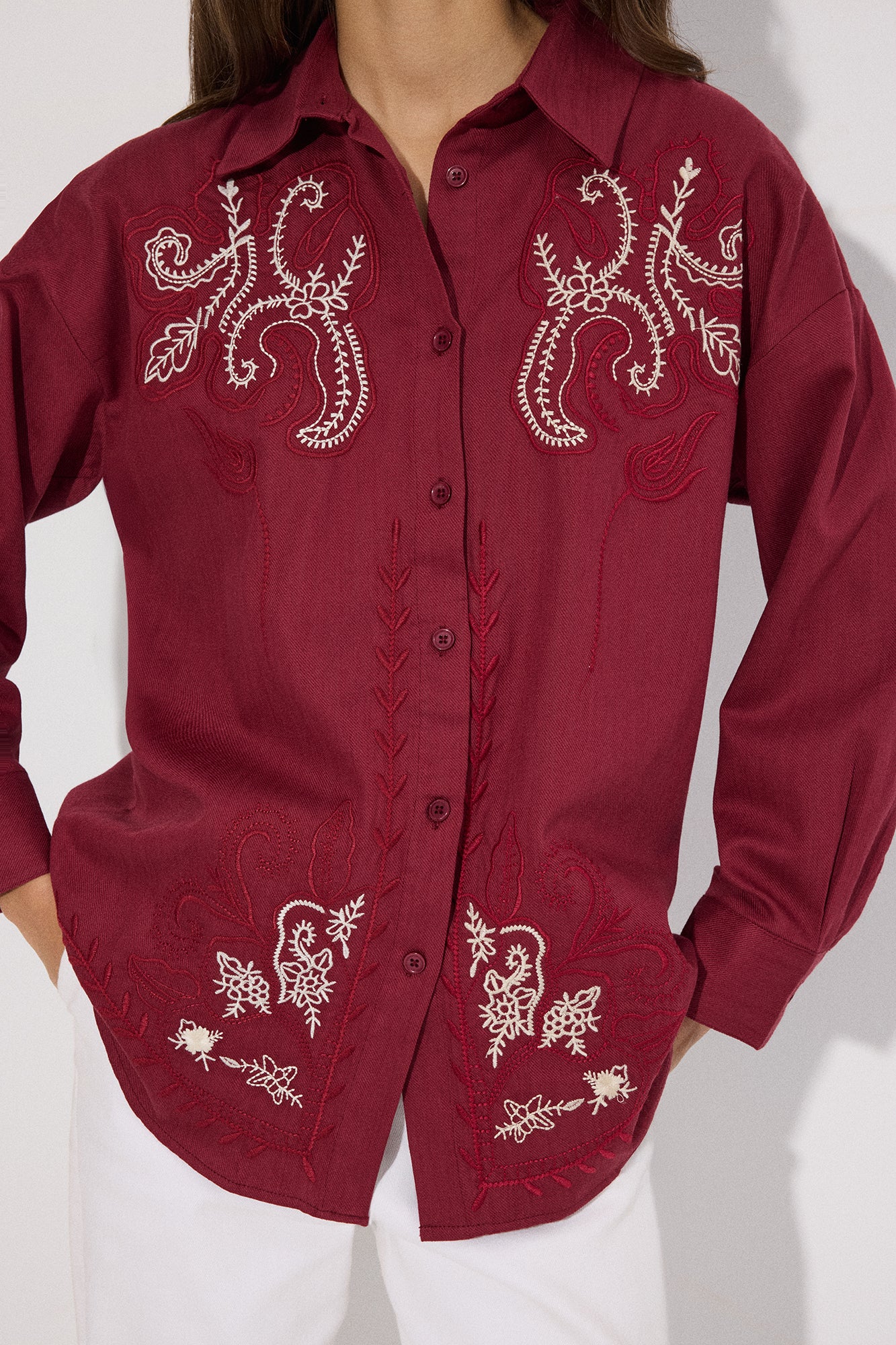 EMBROIDERIED LINEN SHIRT - Image 5