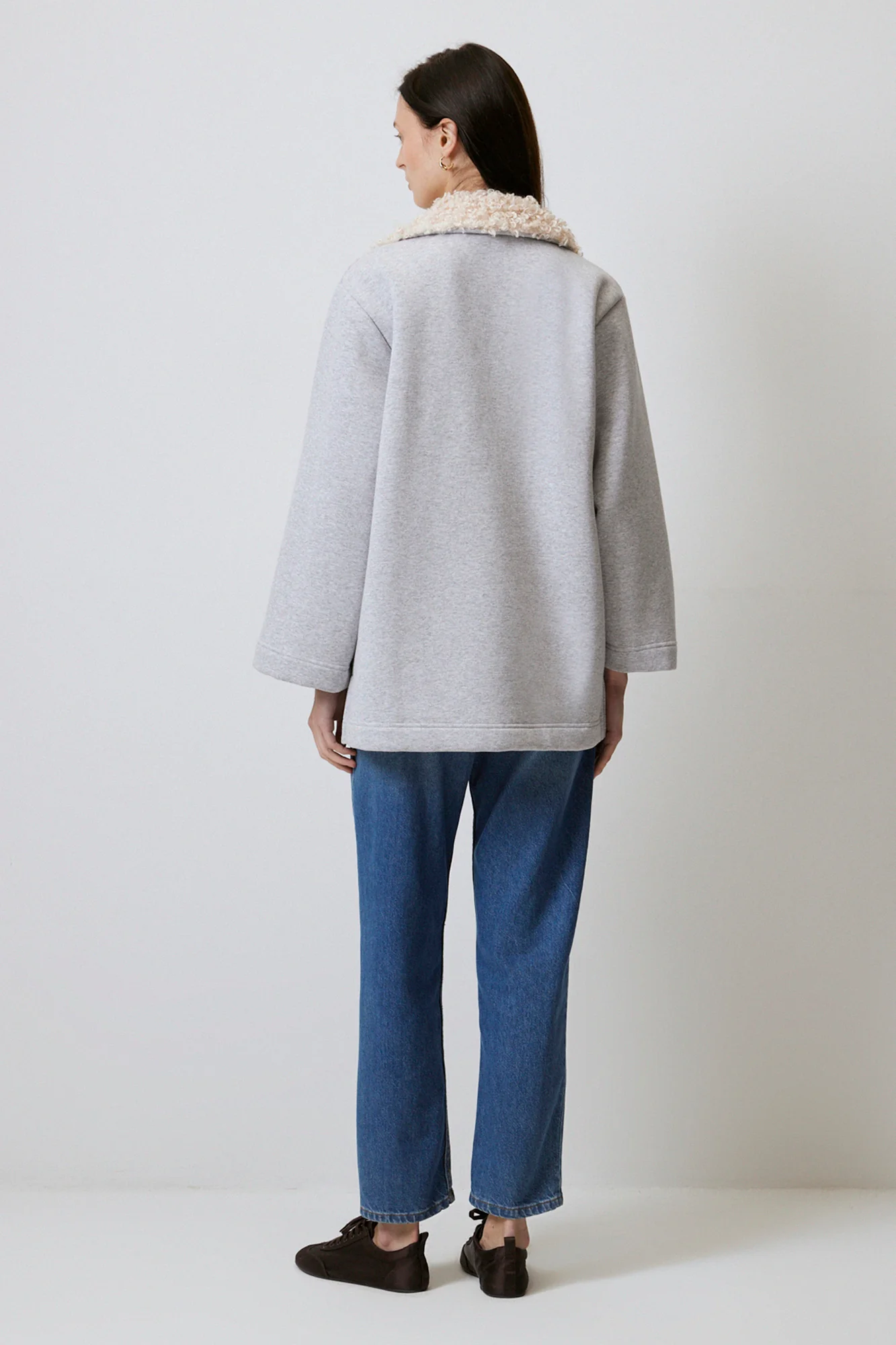 FAUX FUR COLLAR SWEATSHIRT - Image 6