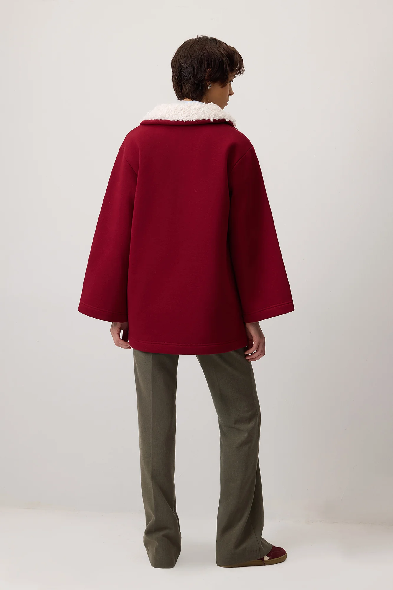 FAUX FUR COLLAR SWEATSHIRT - Image 7