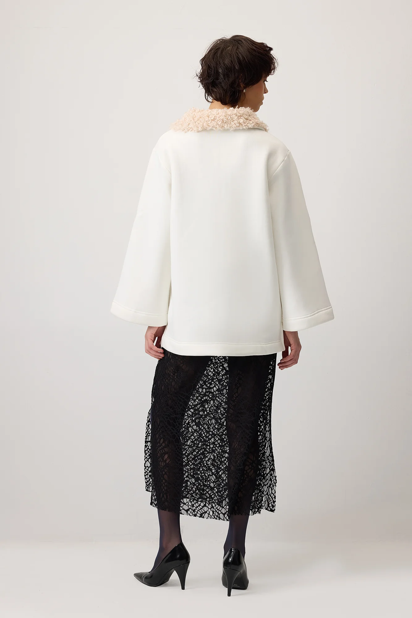 FAUX FUR COLLAR SWEATSHIRT - Image 5