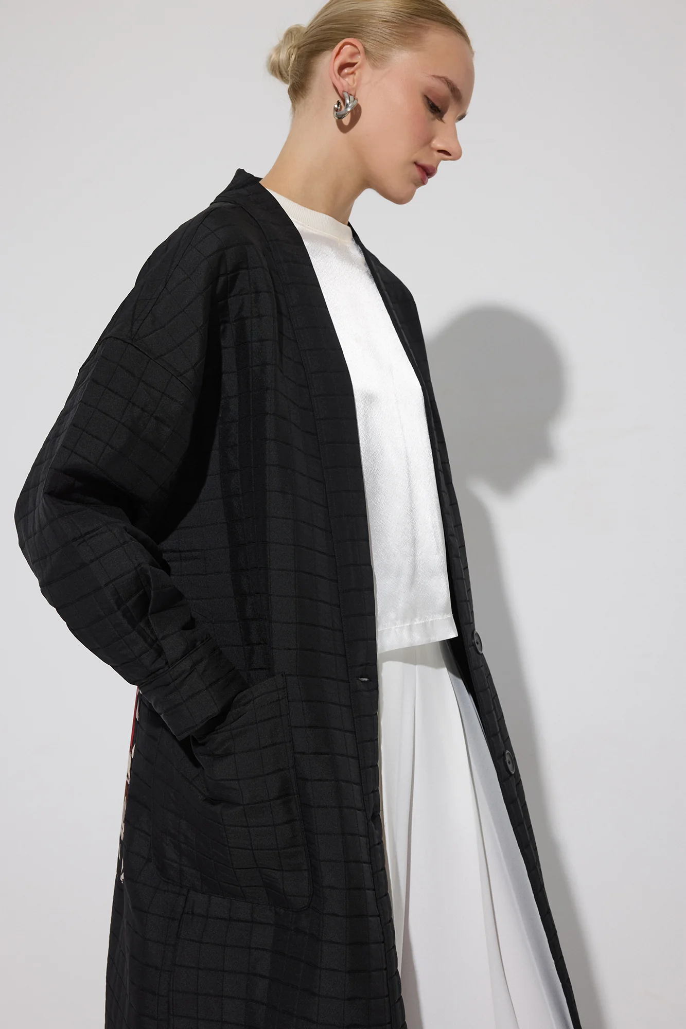 PATTERNED QUILTED KIMONO - Image 3