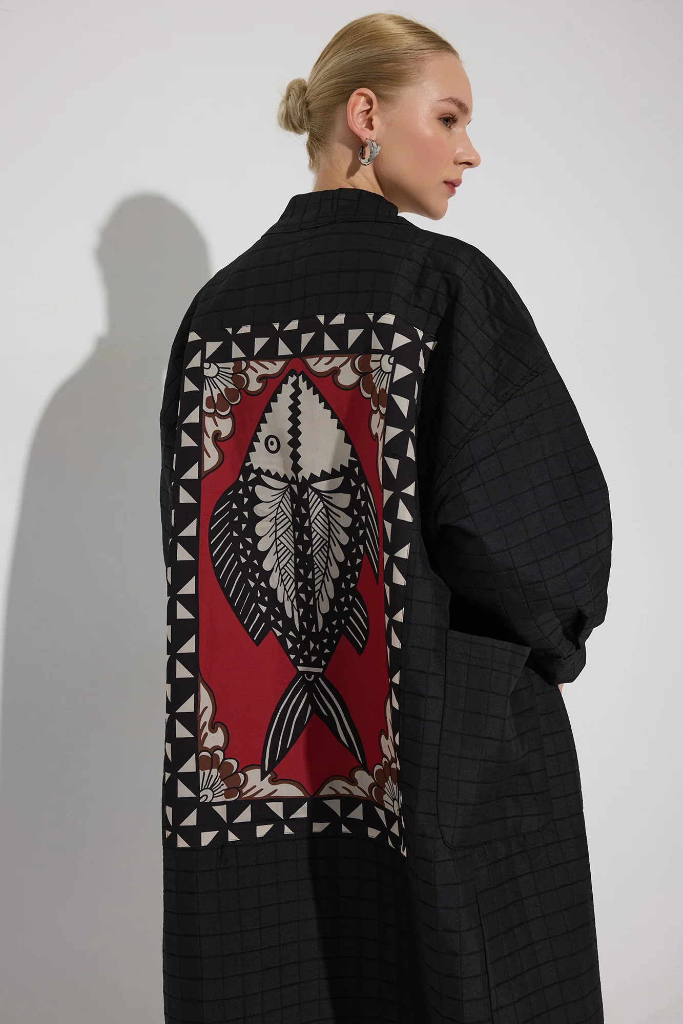 PATTERNED QUILTED KIMONO - Image 5
