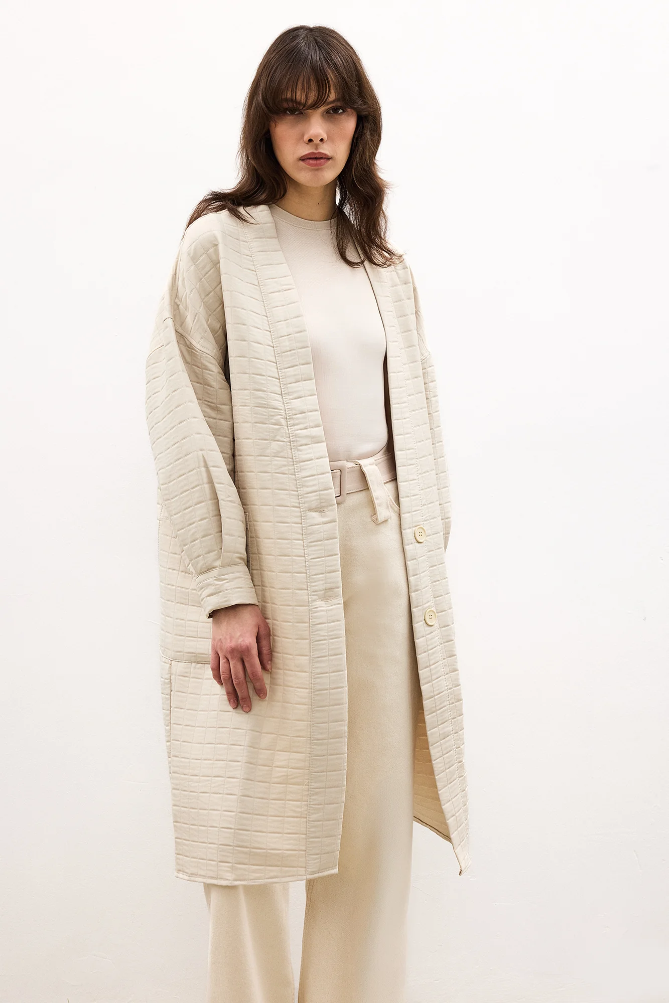 PATTERNED QUILTED KIMONO - Image 2