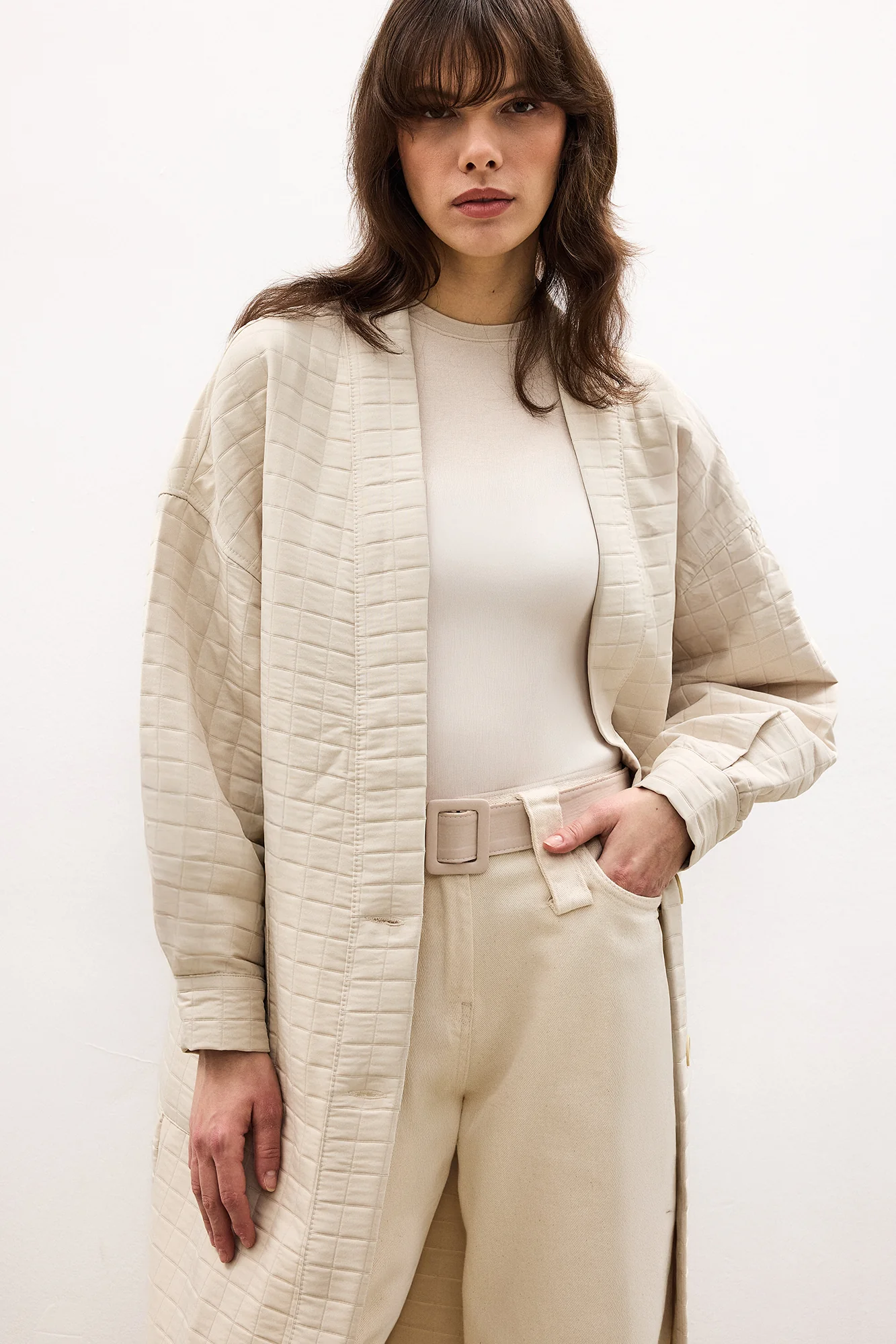 PATTERNED QUILTED KIMONO - Image 3