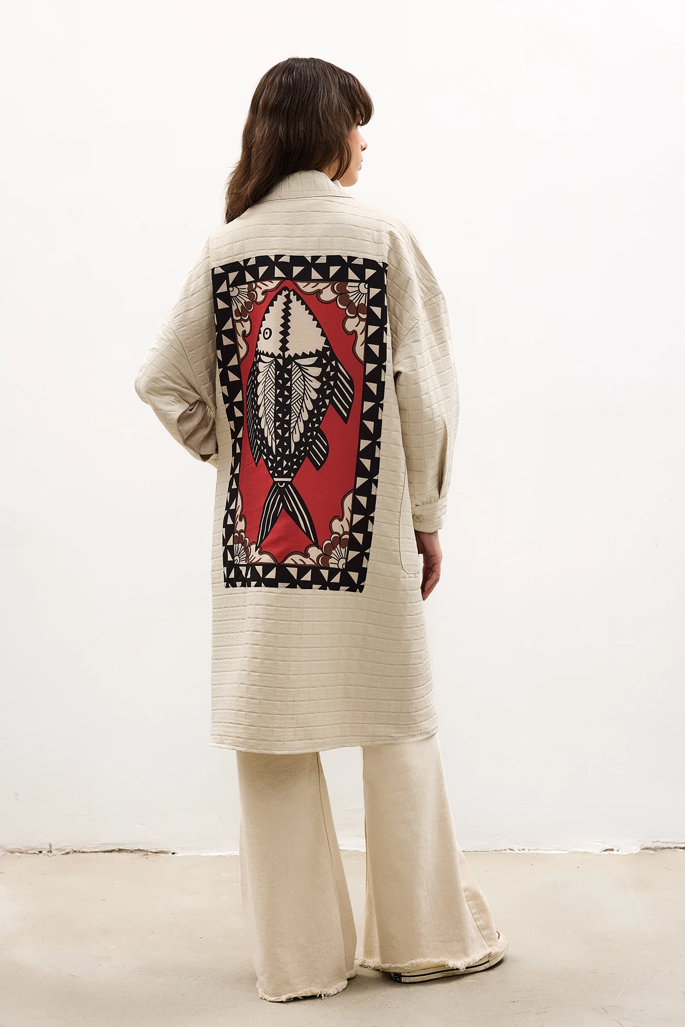 PATTERNED QUILTED KIMONO - Image 4