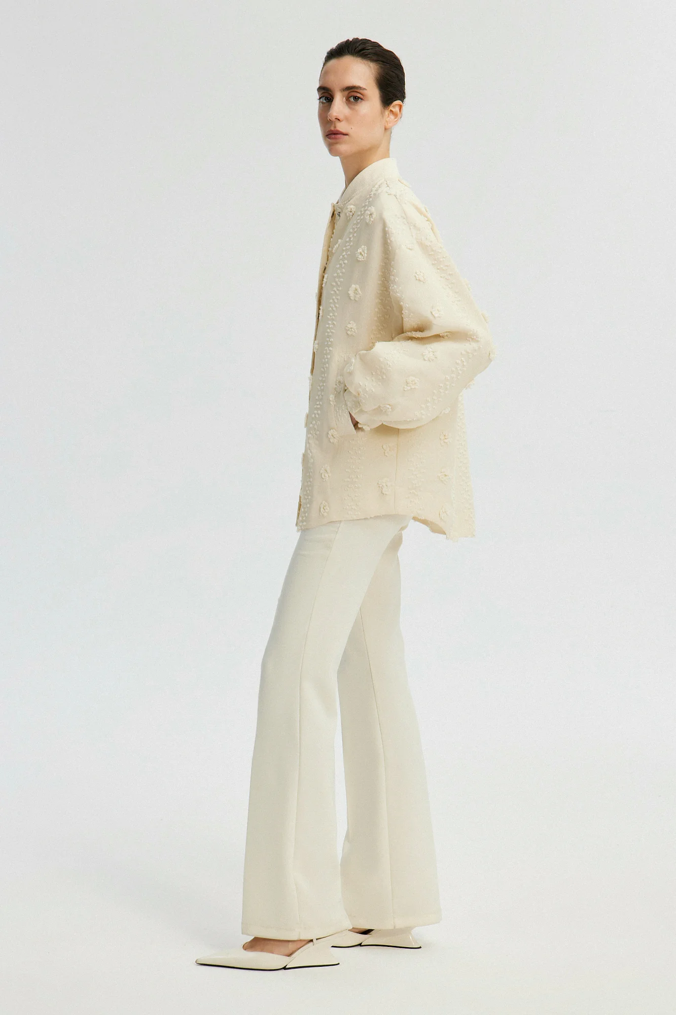 FLORAL LACE BOMBER JACKET - Image 4
