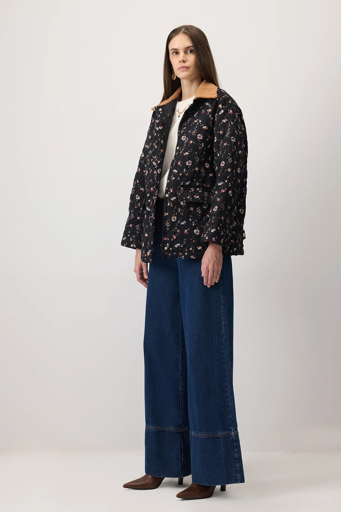 FLORAL PATTERNED GABARDIN JACKET - Image 5