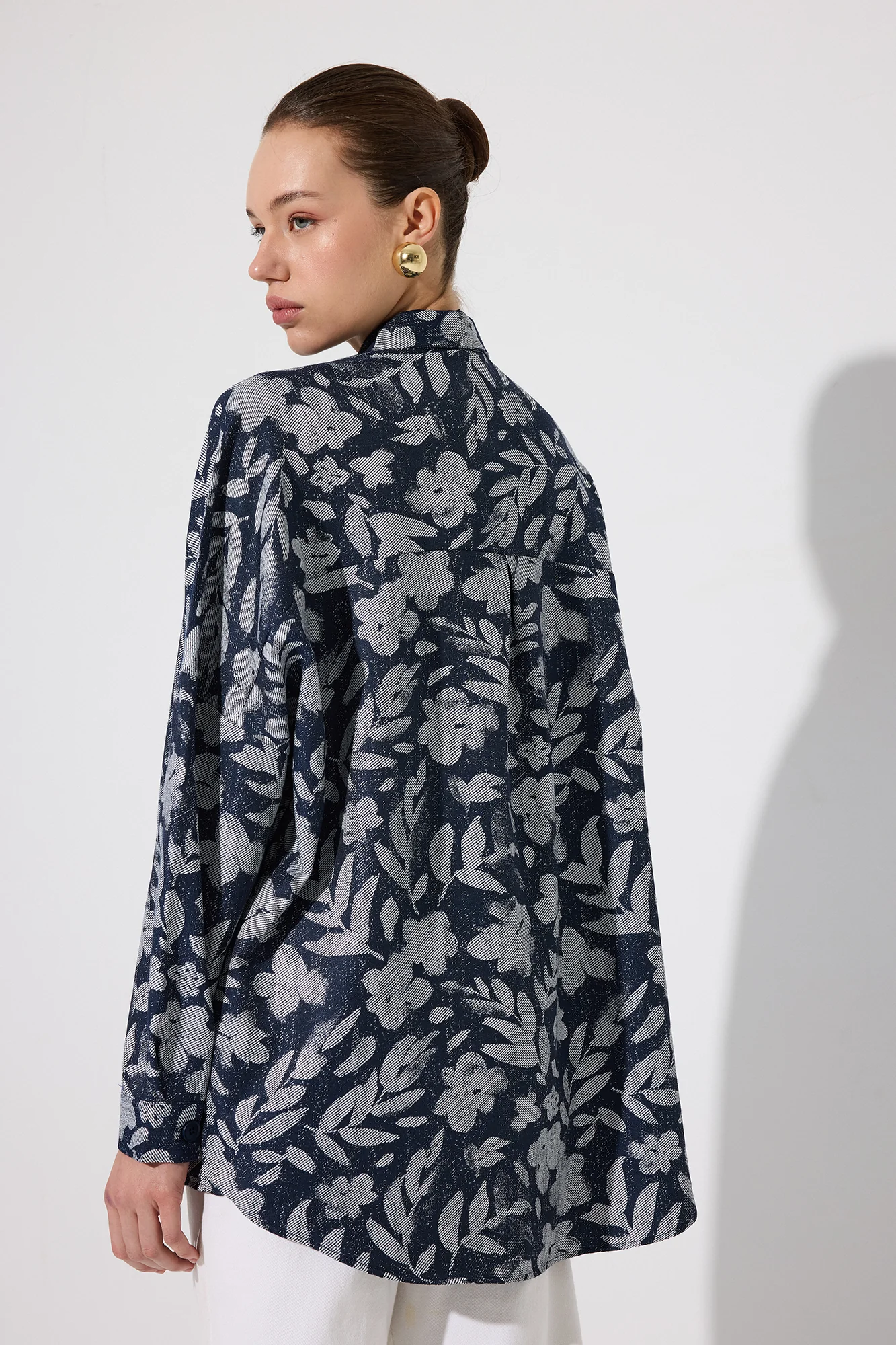 FLORAL PATTERNED OVERSIZE SHIRT - Image 5