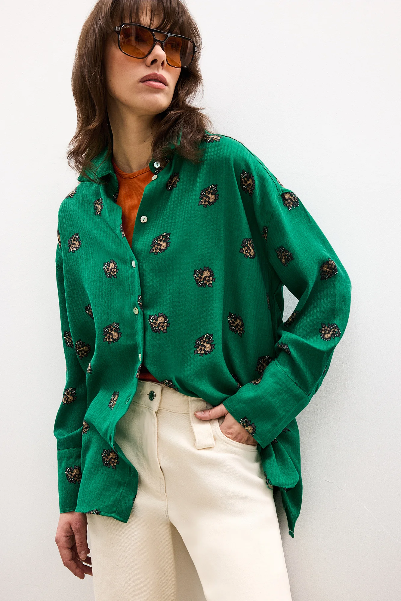FLOWER PATTERNED COTTON SHIRT - Image 4