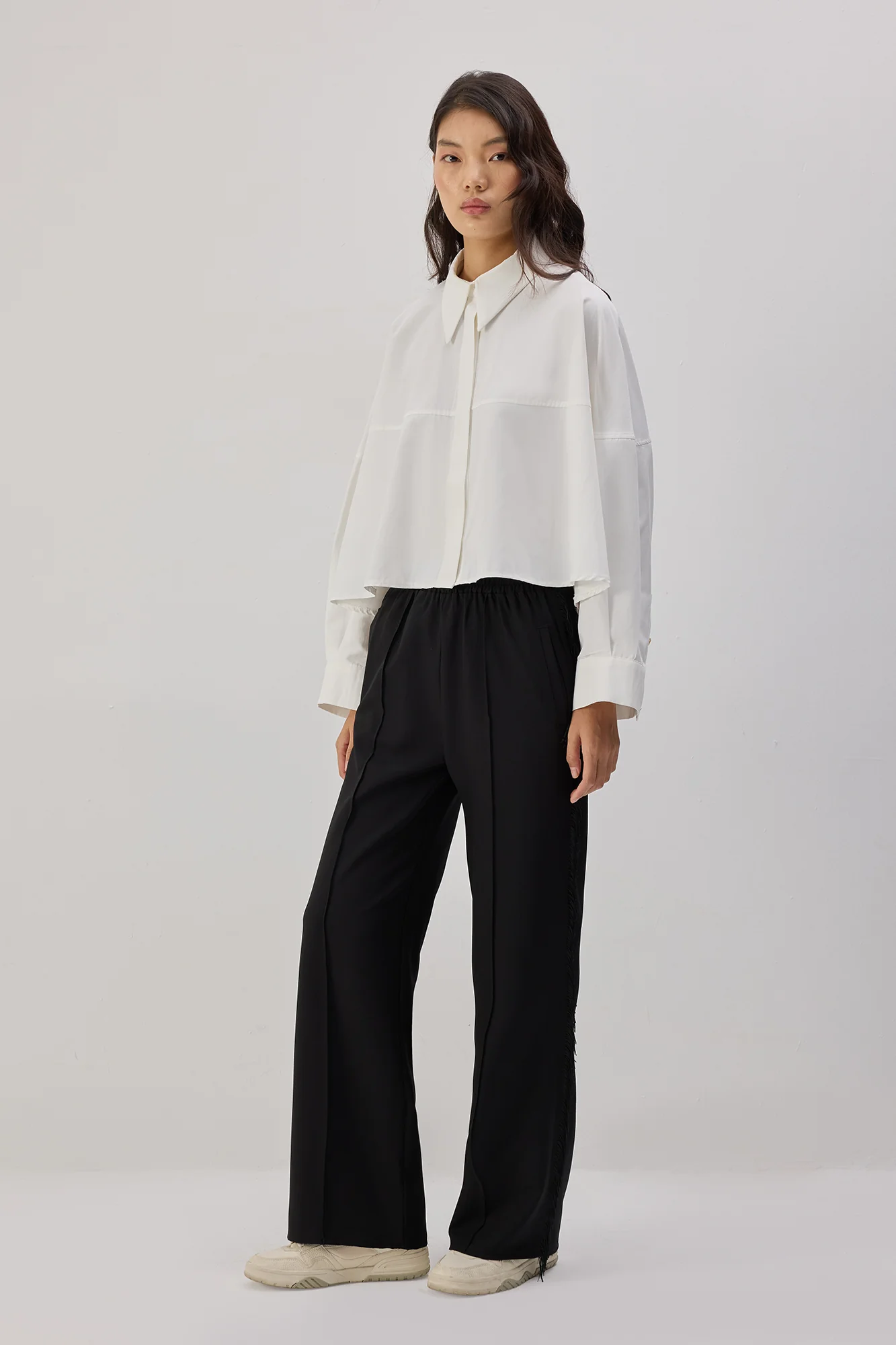 FRINGED CREPE TROUSERS - Image 2