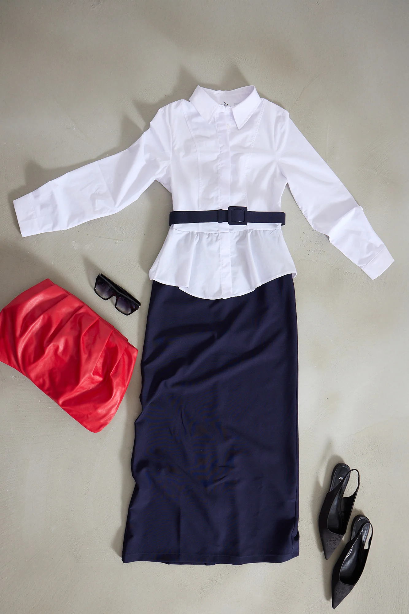 FRILLY WAIST BELTED DRESS - Image 8