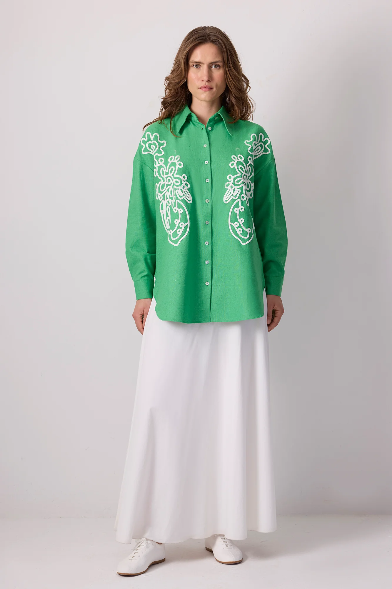 CONTRAST EMBROIDERED SHIRT - Image 4