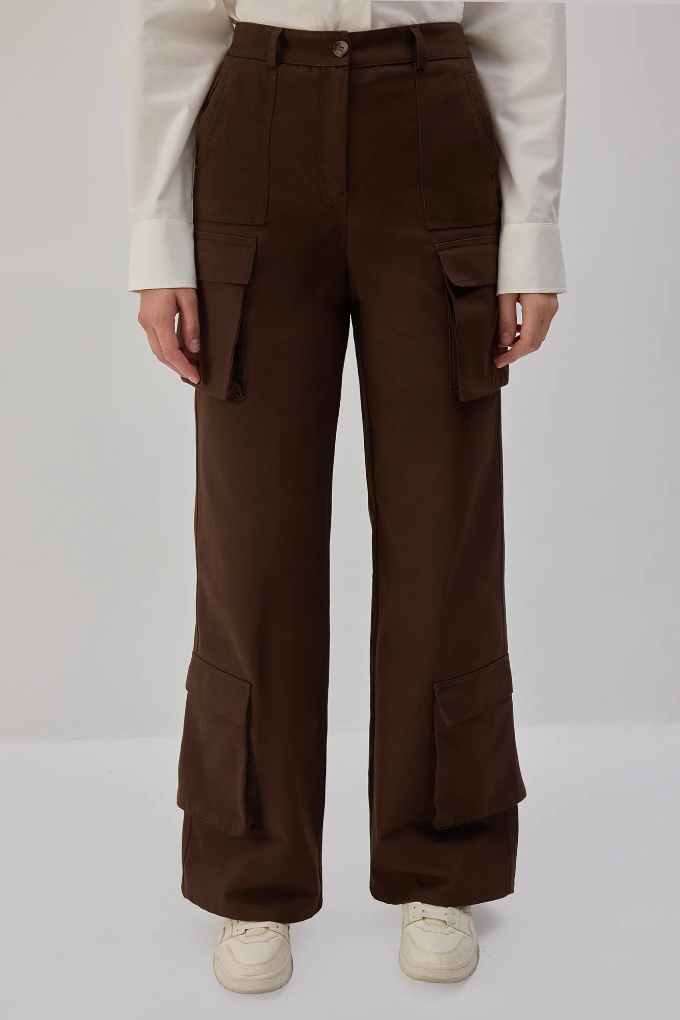 GABARDINE CARGO TROUSERS - Image 3