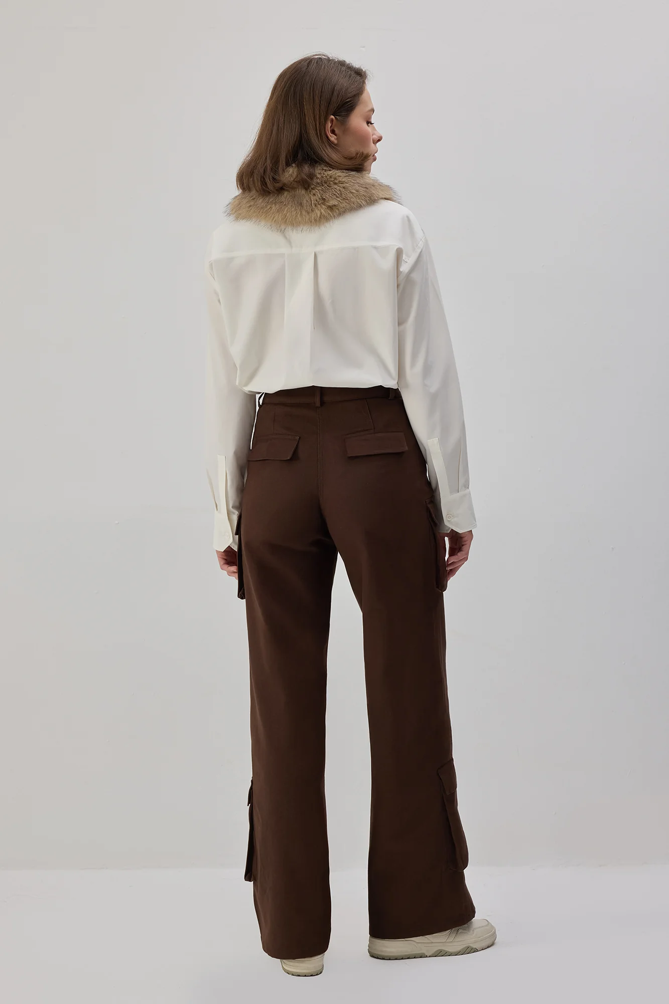 GABARDINE CARGO TROUSERS - Image 6