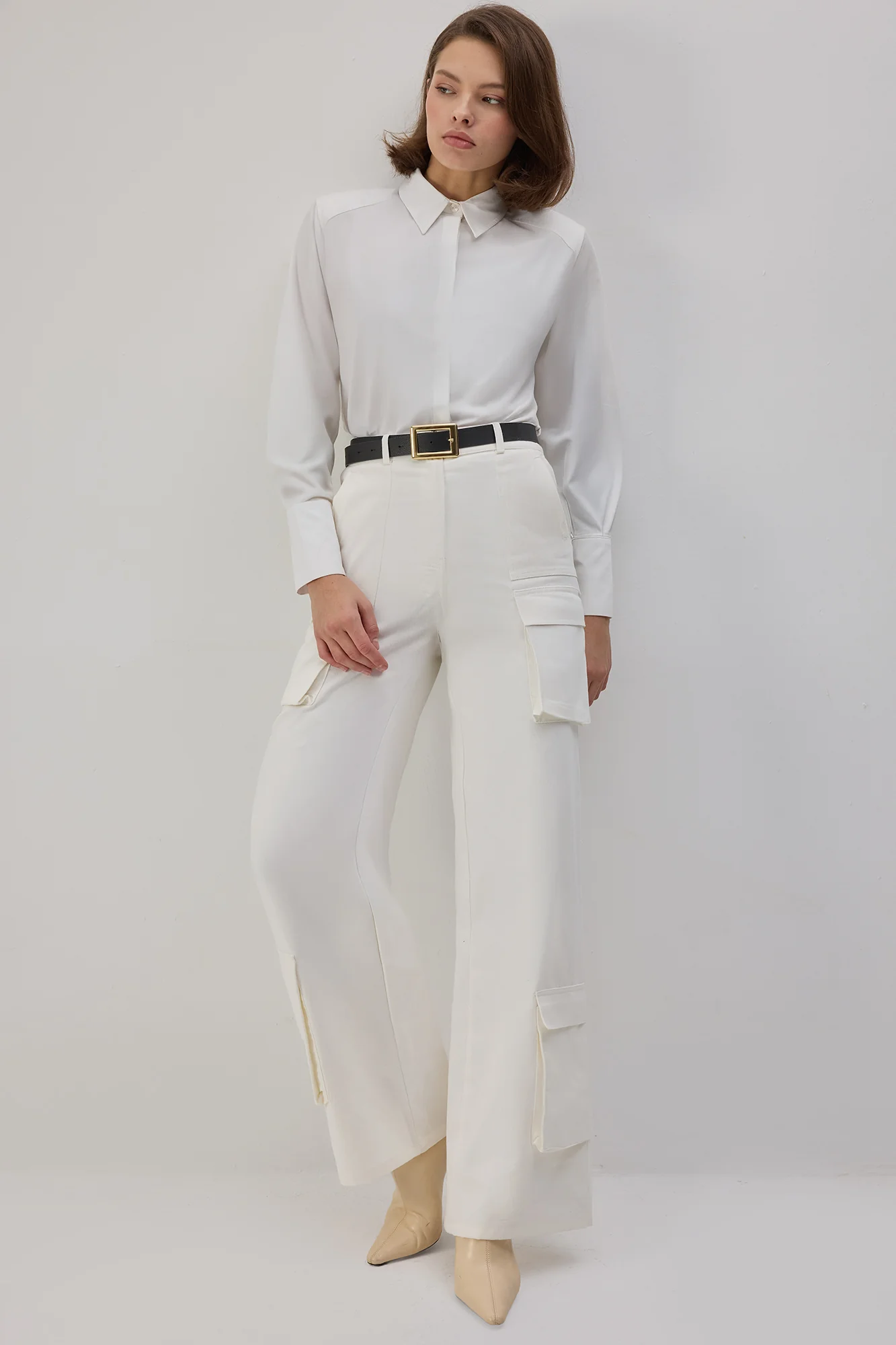 GABARDINE CARGO TROUSERS - Image 3