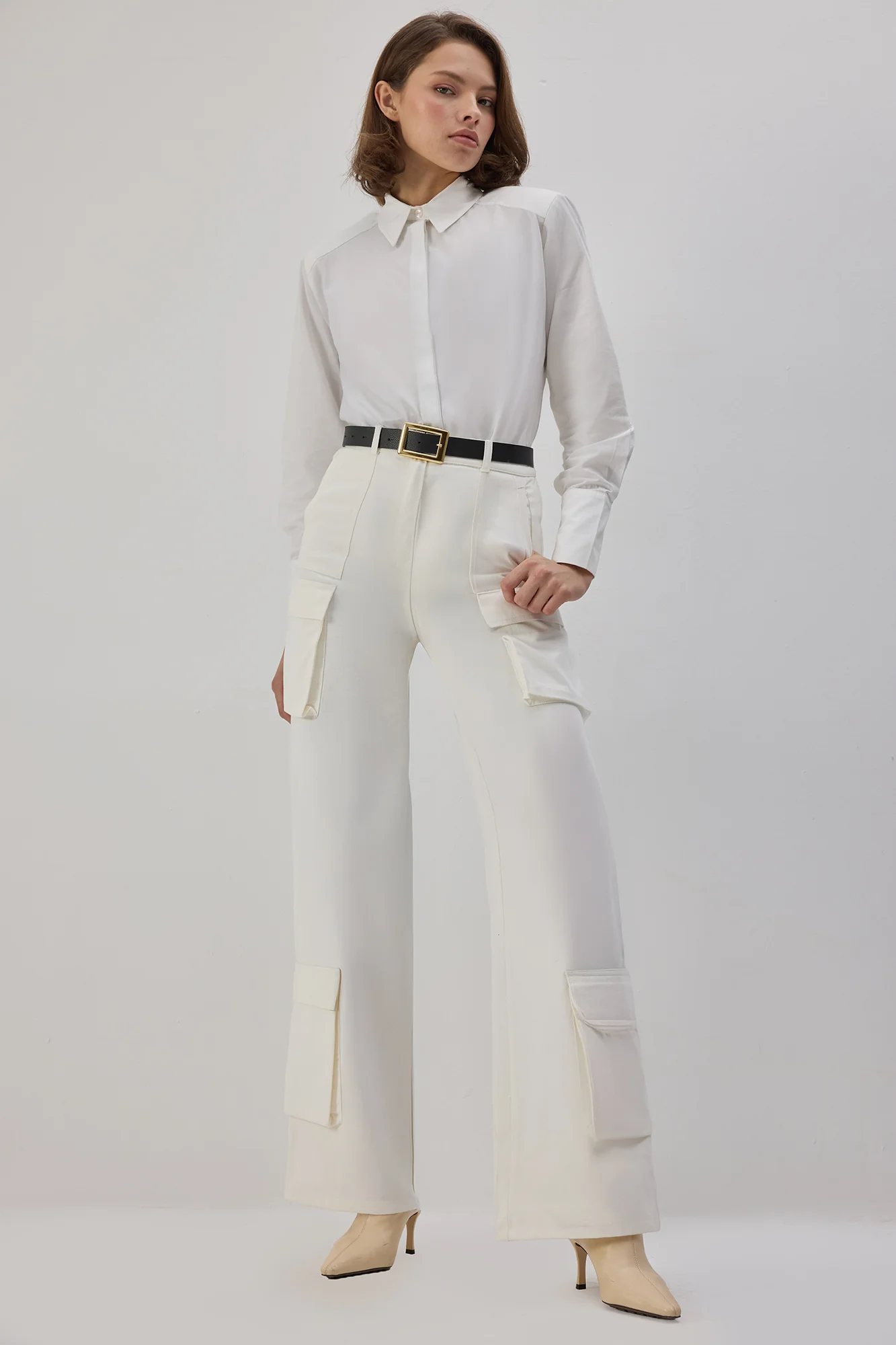 GABARDINE CARGO TROUSERS - Image 4