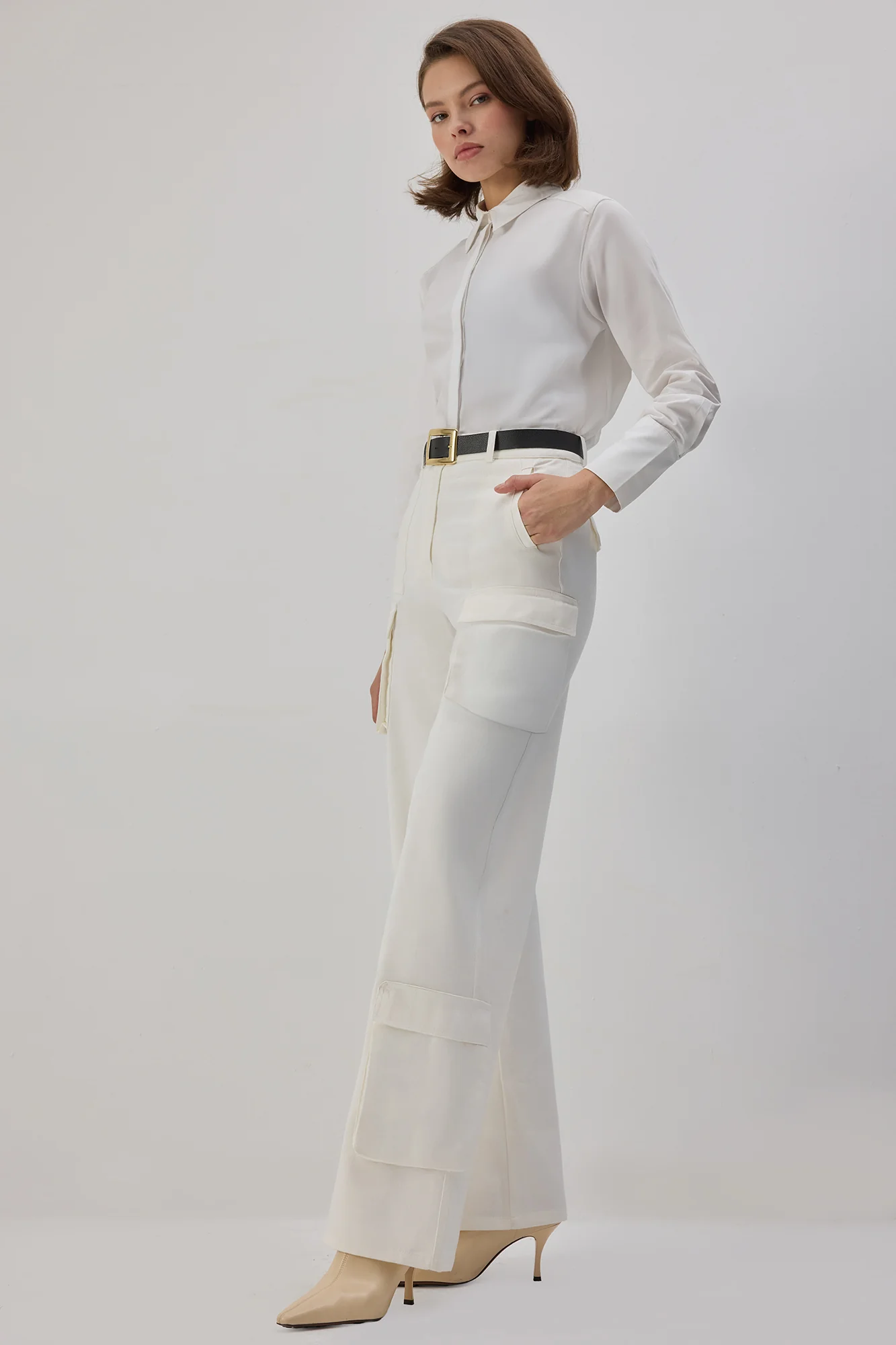 GABARDINE CARGO TROUSERS - Image 6