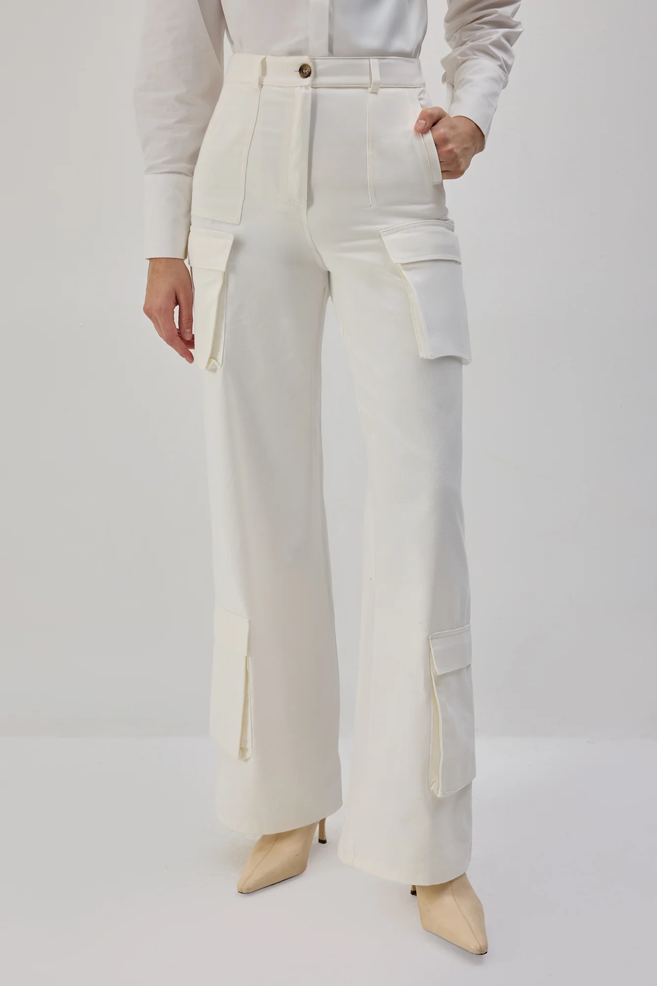 GABARDINE CARGO TROUSERS - Image 7