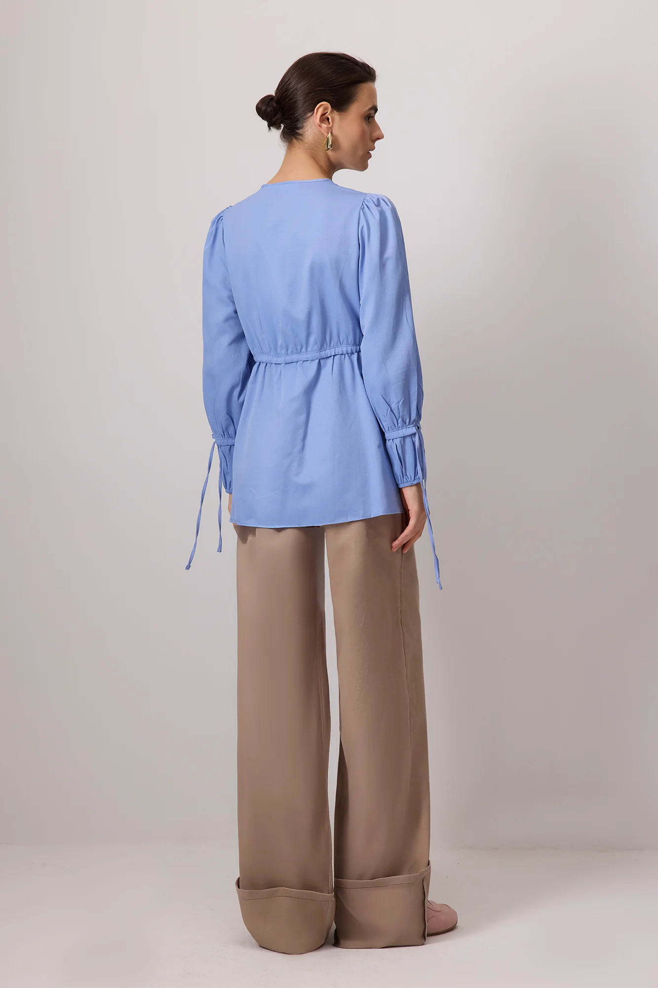 GATHERED POPLIN KIMONO - Image 5