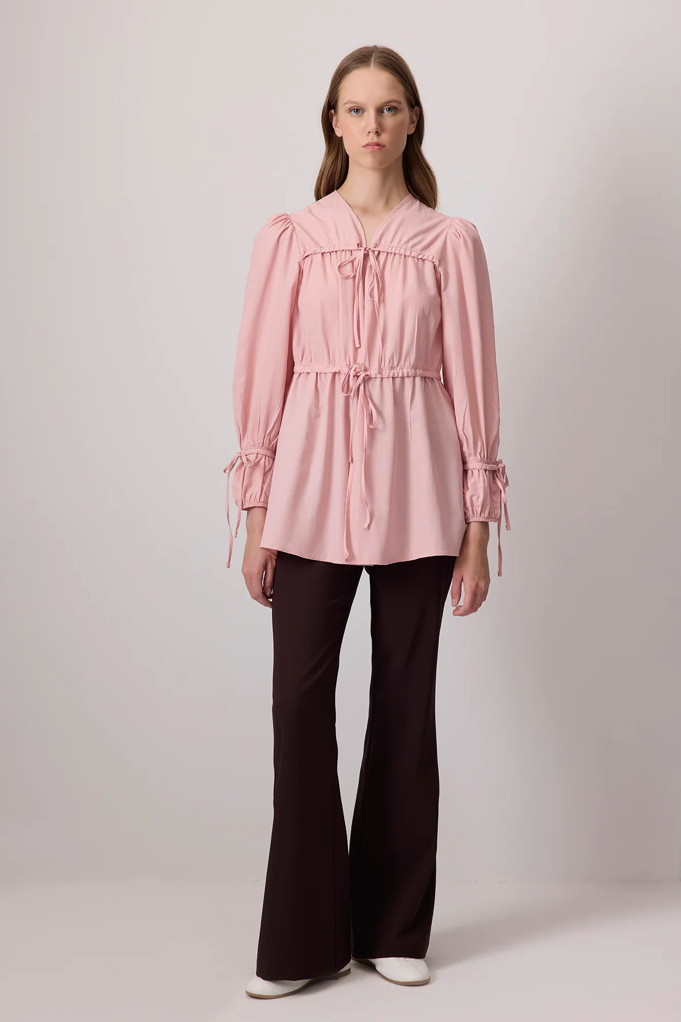 GATHERED POPLIN KIMONO - Image 3