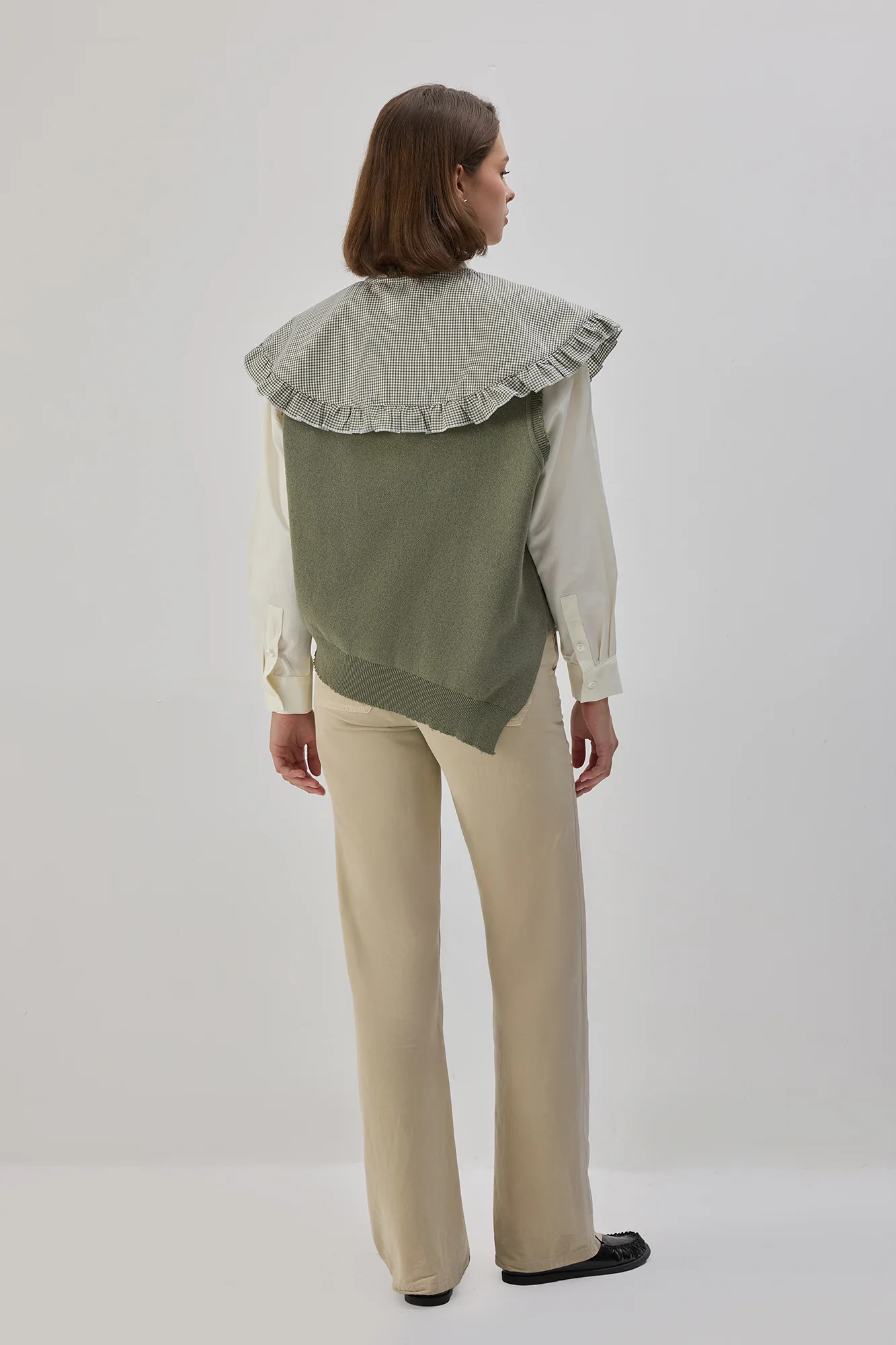 GINGHAM RUFLED COLLAR - Image 4