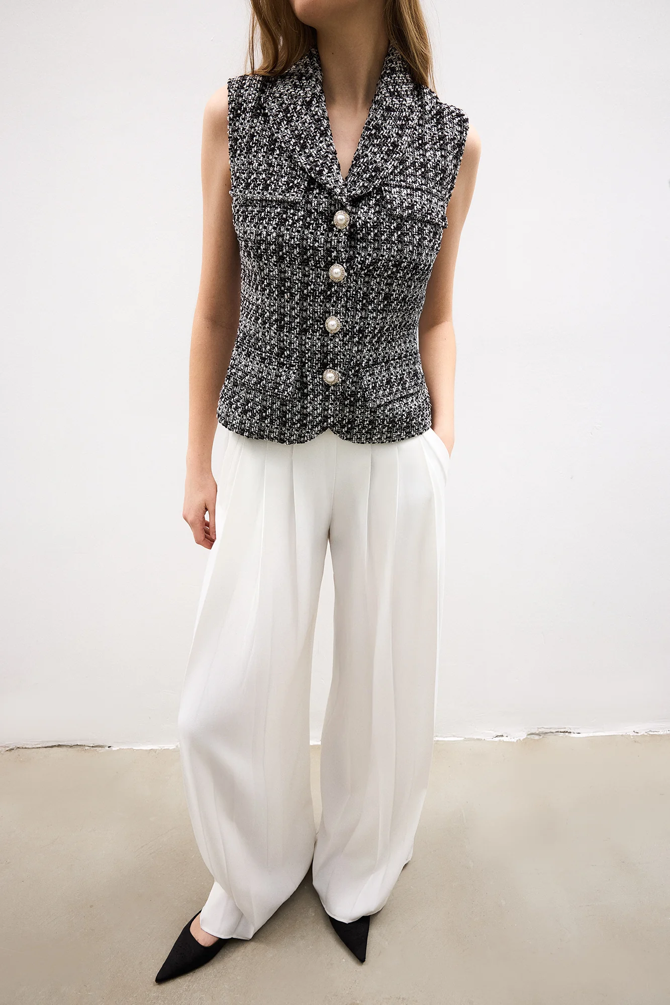 GLITTERED TWEED VEST - Image 5