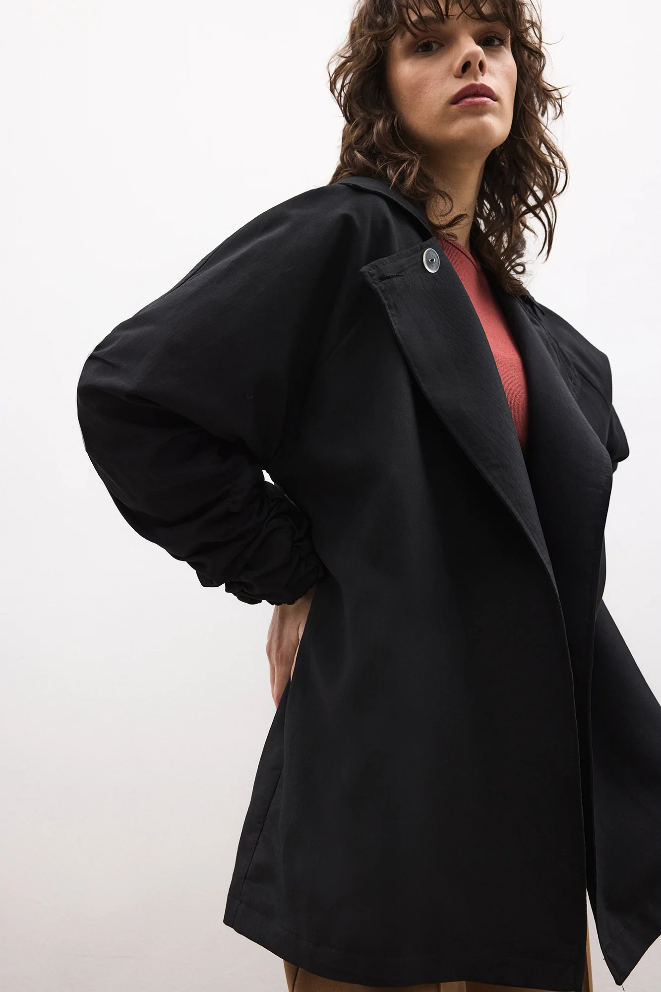 SHORT TRENCH COAT - Image 3