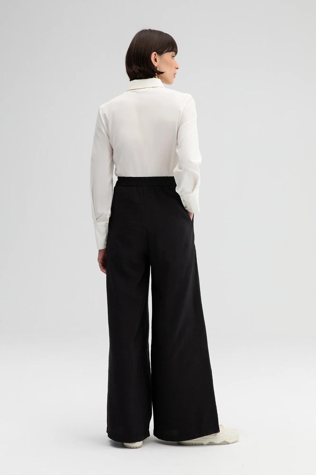 HIGH WAISTED CUPRA TROUSERS - Image 4