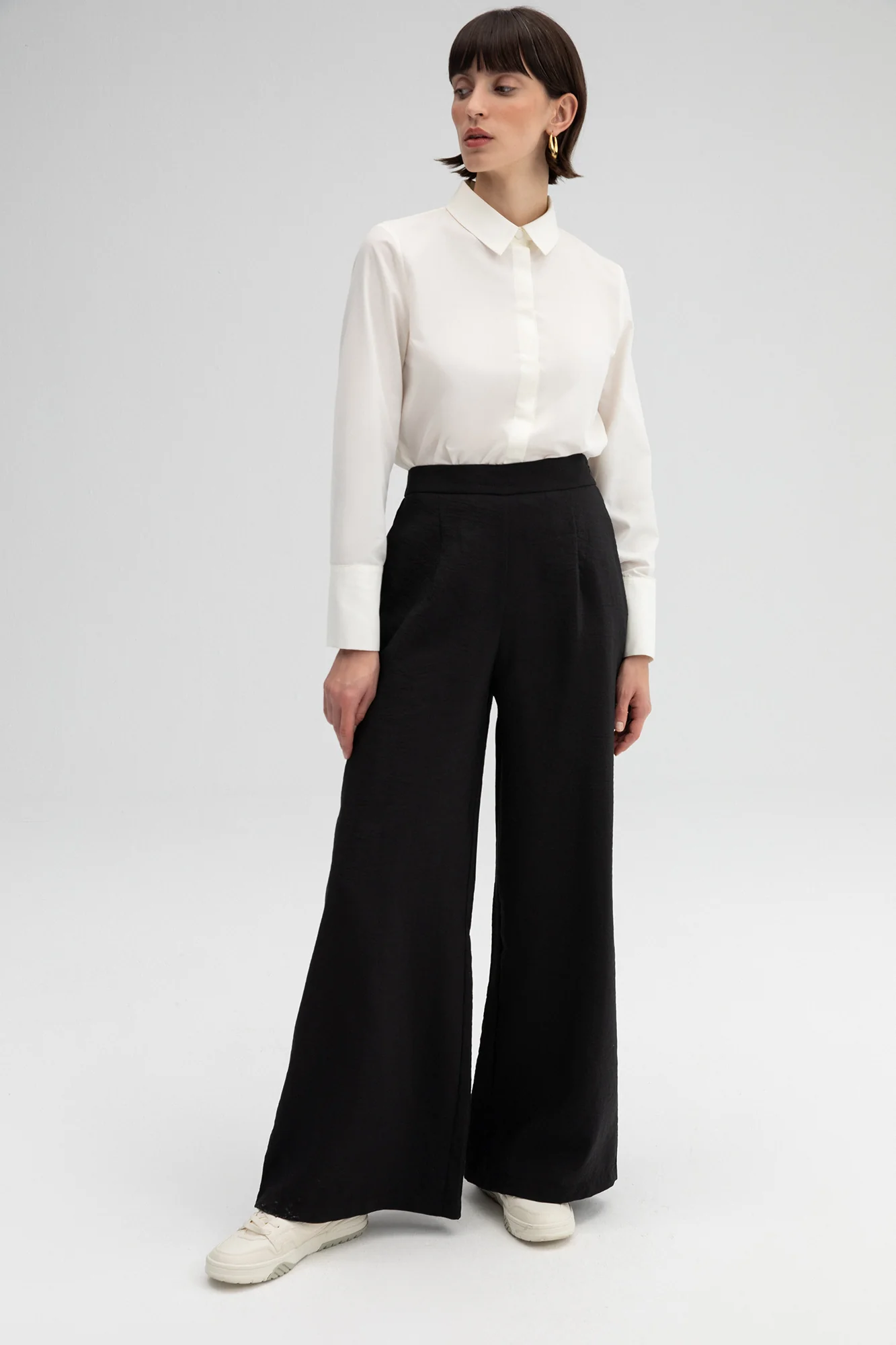 HIGH WAISTED CUPRA TROUSERS - Image 5
