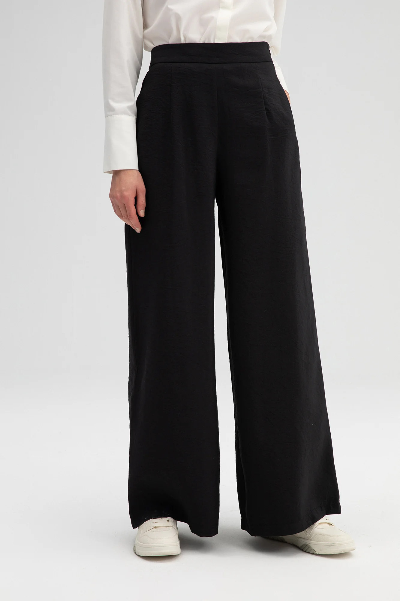 HIGH WAISTED CUPRA TROUSERS - Image 6