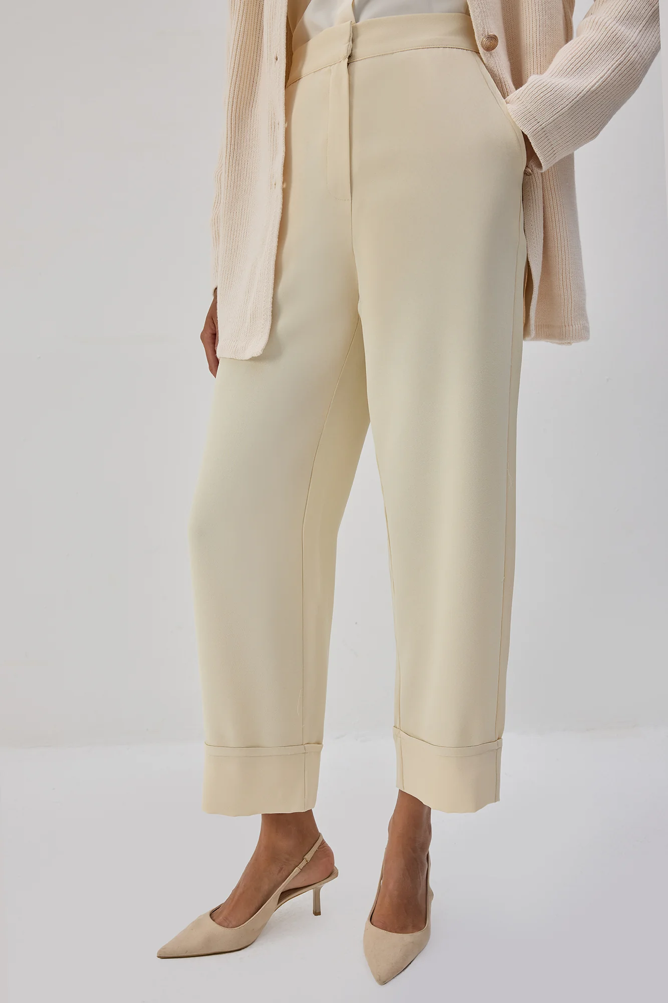 HIGH WAISTED DOUBLE LEG TROUSERS - Image 4