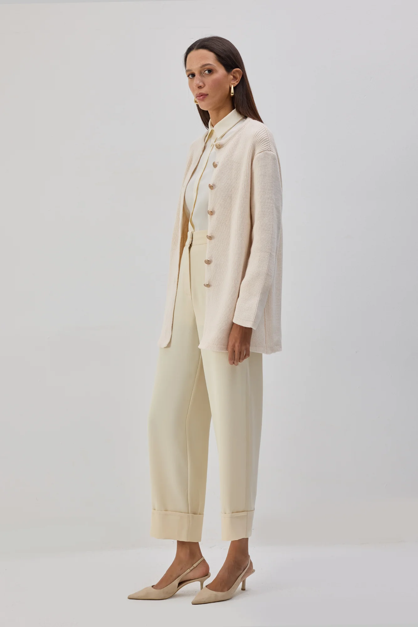 HIGH WAISTED DOUBLE LEG TROUSERS - Image 5