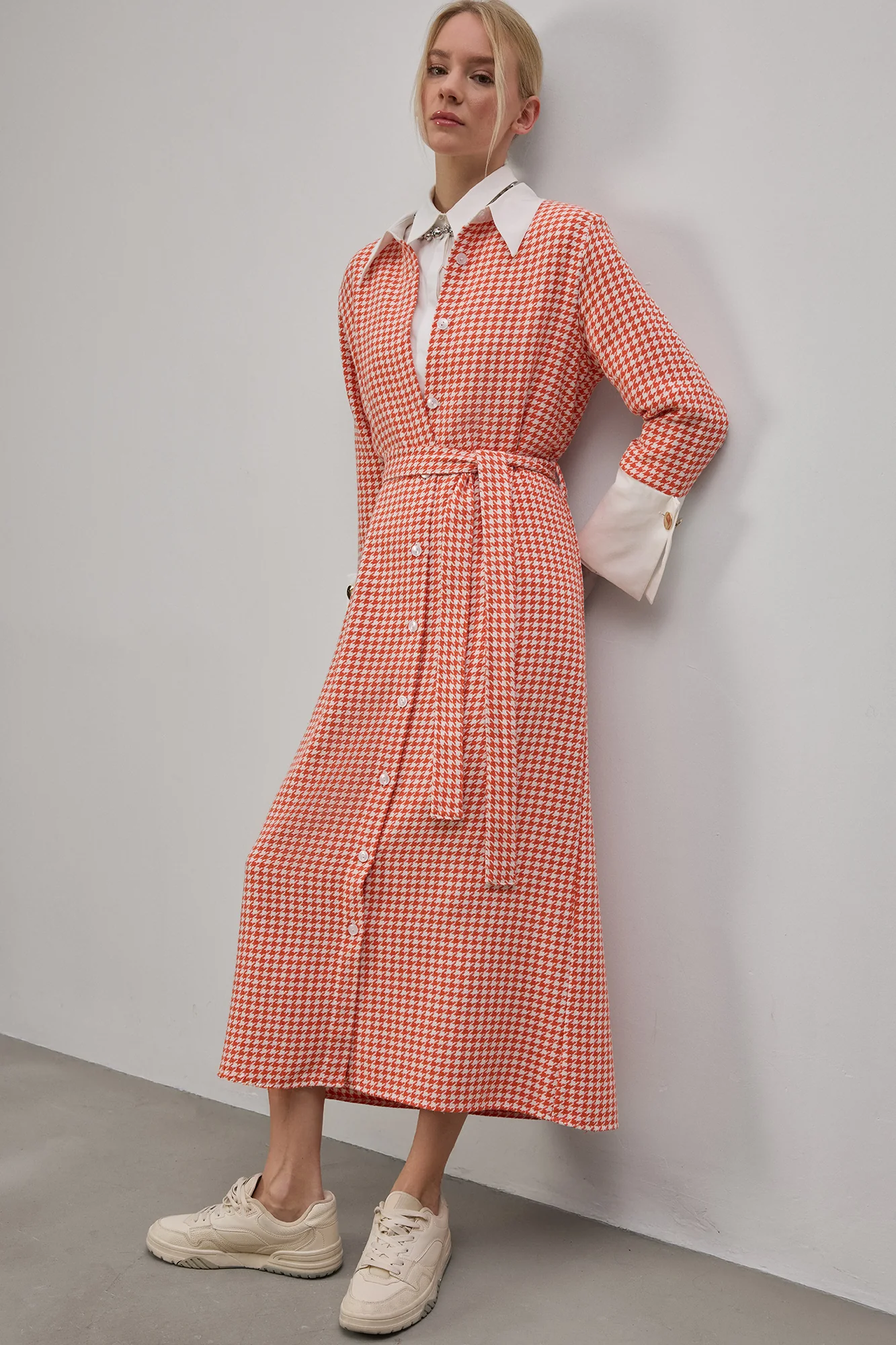 HOUGHFOOT PATTERNED TWEED DRESS - Image 3