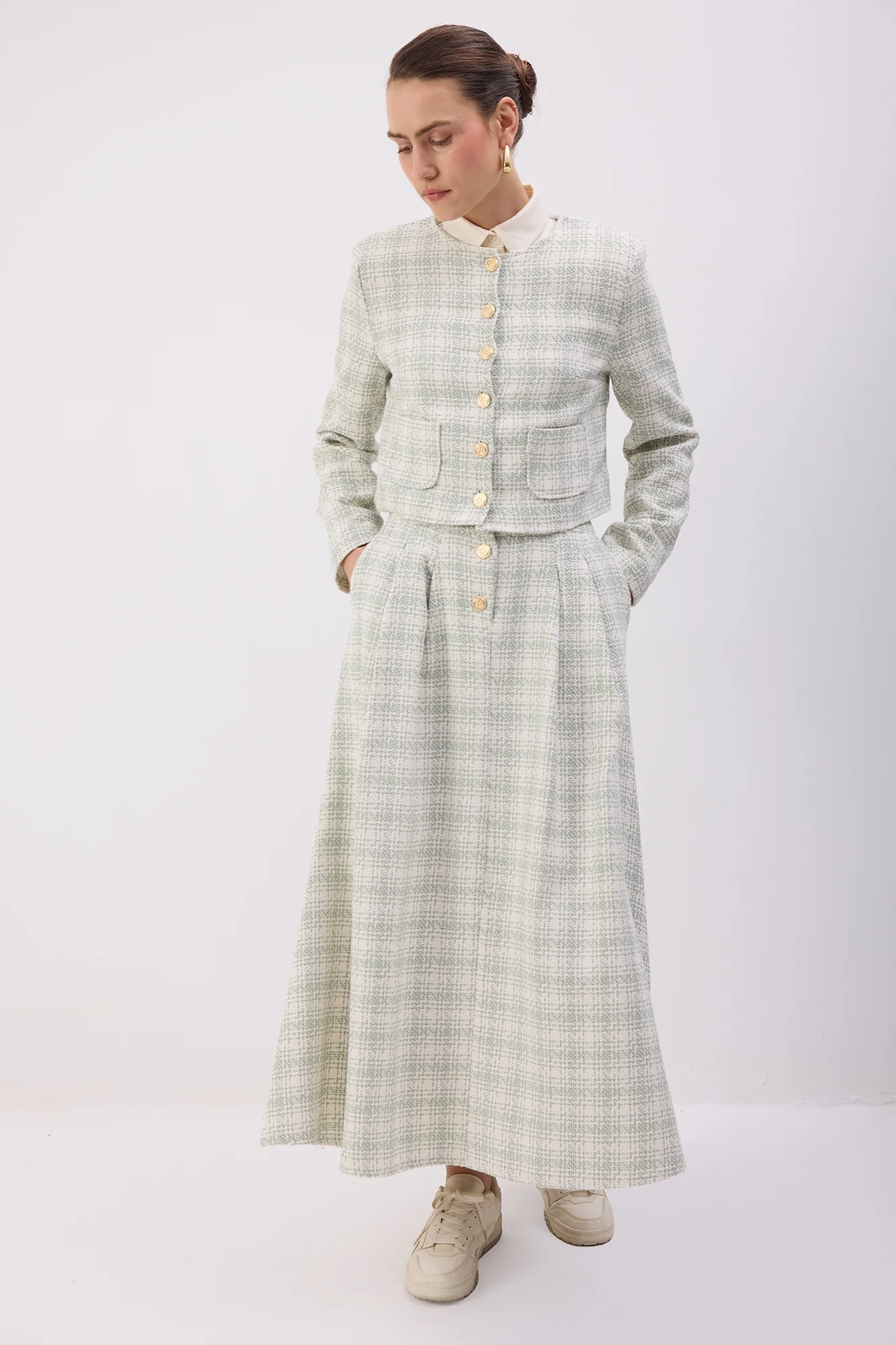 JACKET SKIRT TWEED SET - Image 2