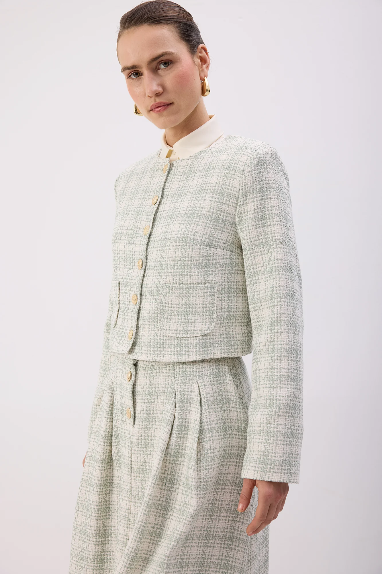 JACKET SKIRT TWEED SET - Image 3